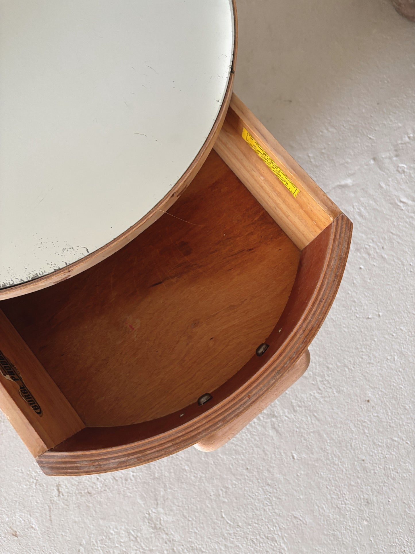Bespoke Round Burl Bedside Tables