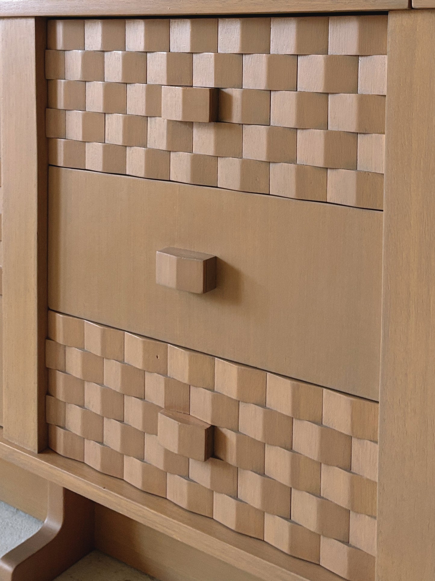 Custom 1980s Textured Sideboard