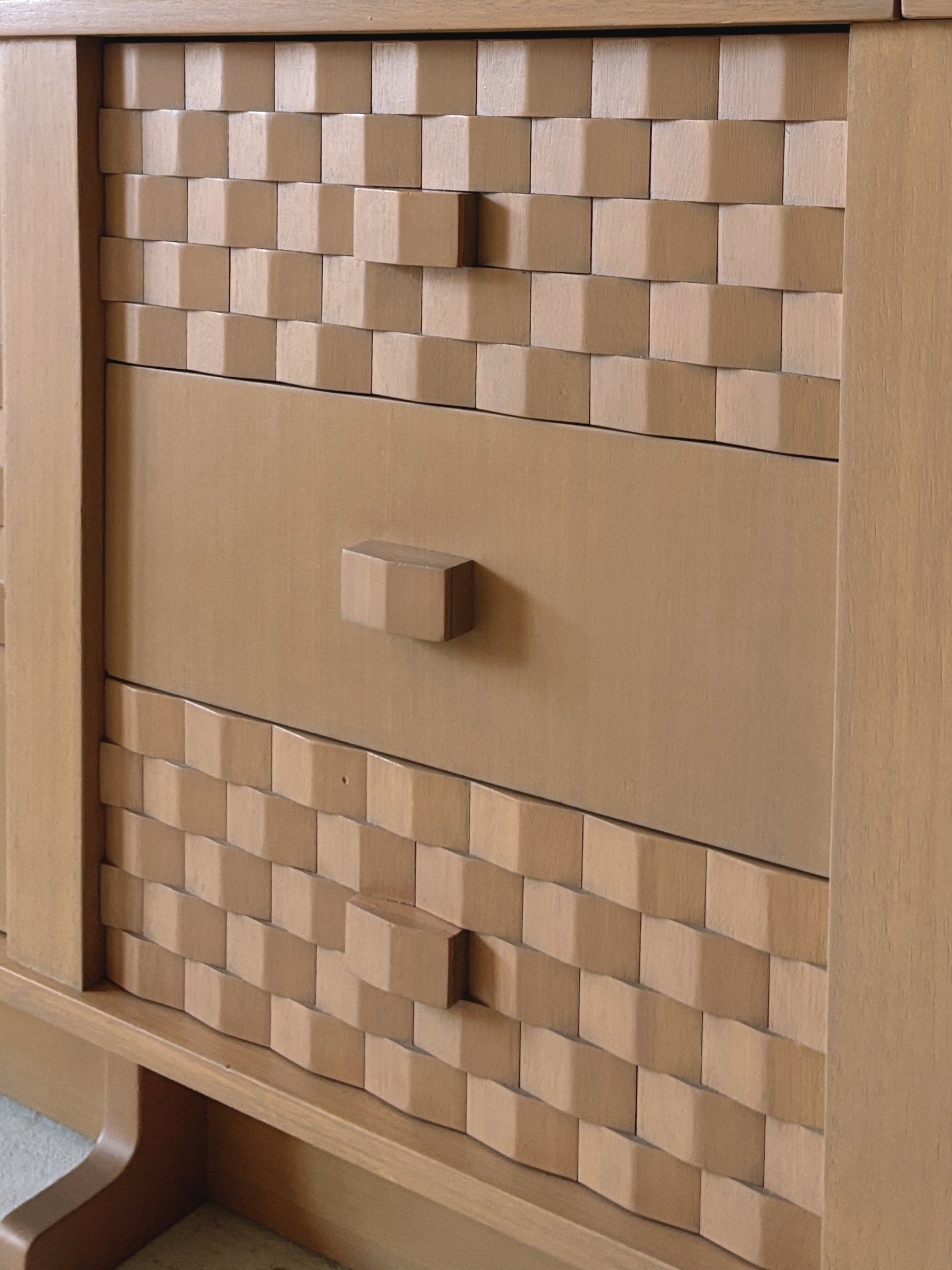 Custom 1980s Textured Sideboard