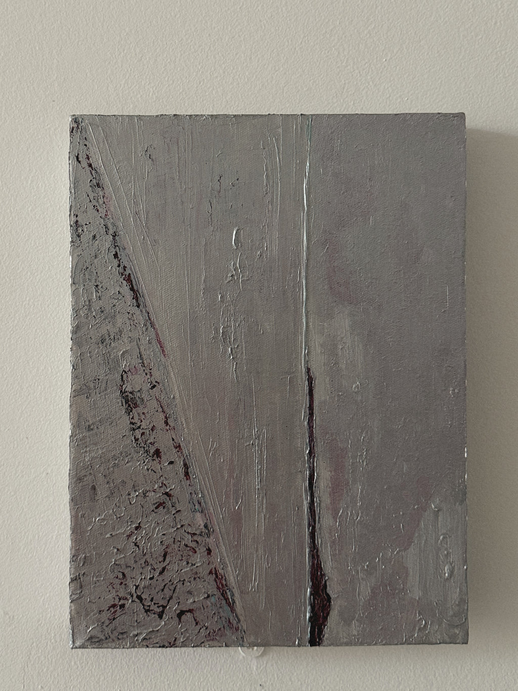 2000s Silver Painting on Canvas