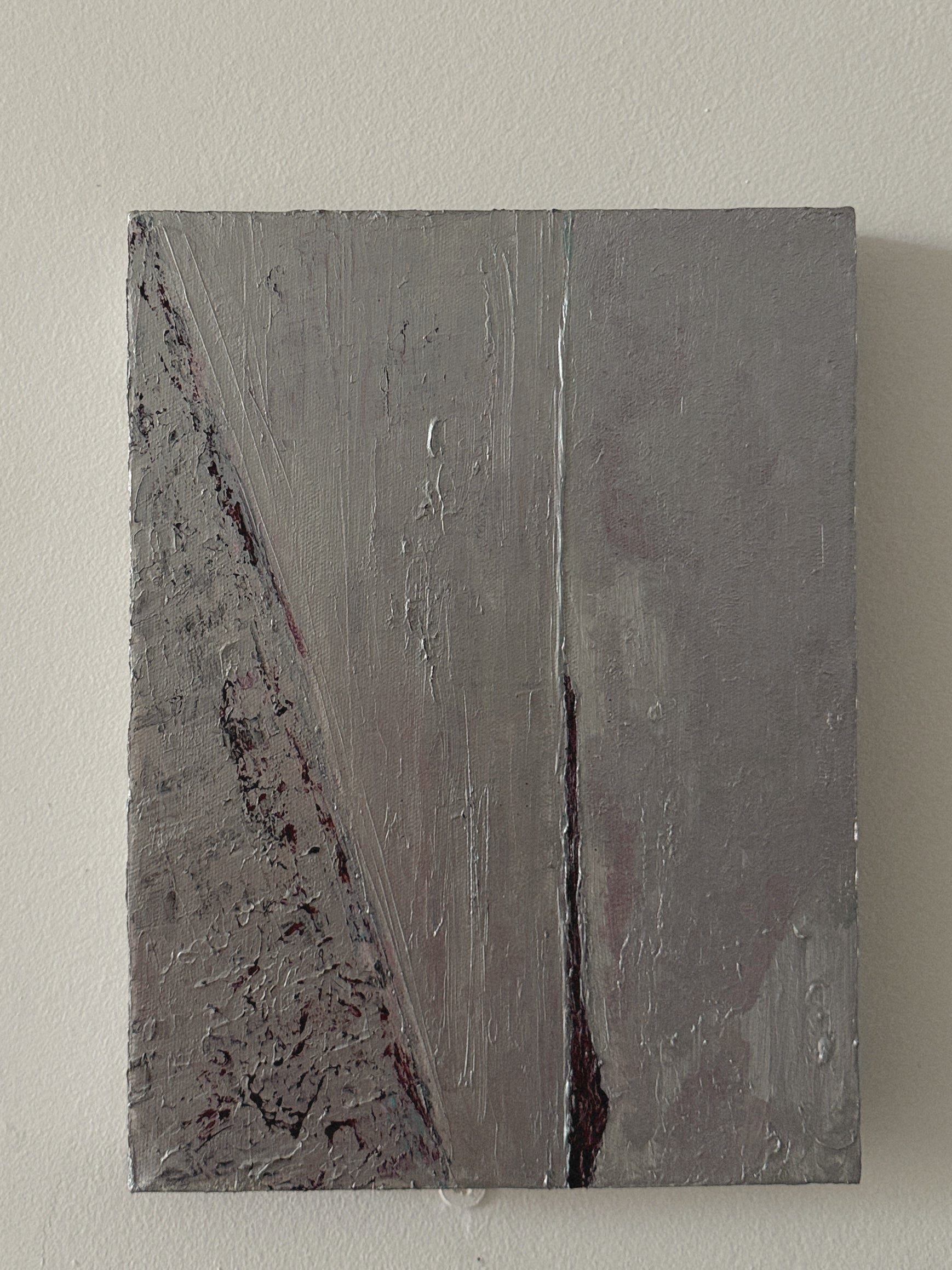 2000s Silver Painting on Canvas