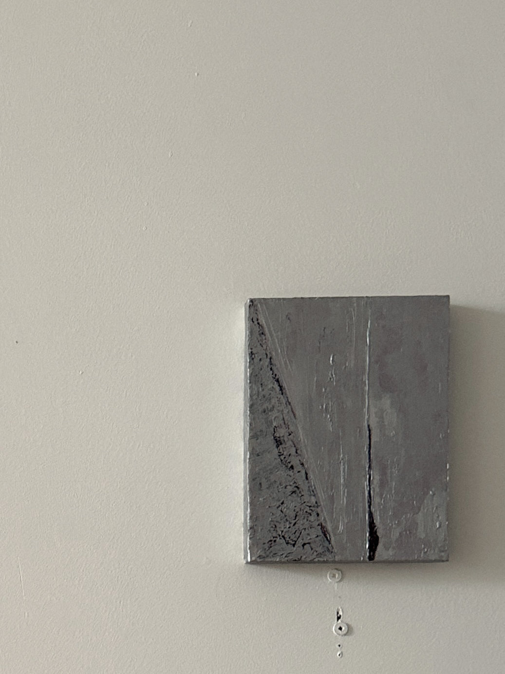2000s Silver Painting on Canvas