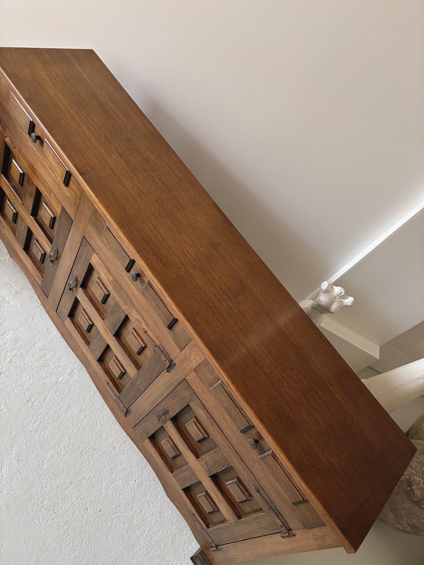 1970s Brutalist Walnut Sideboard