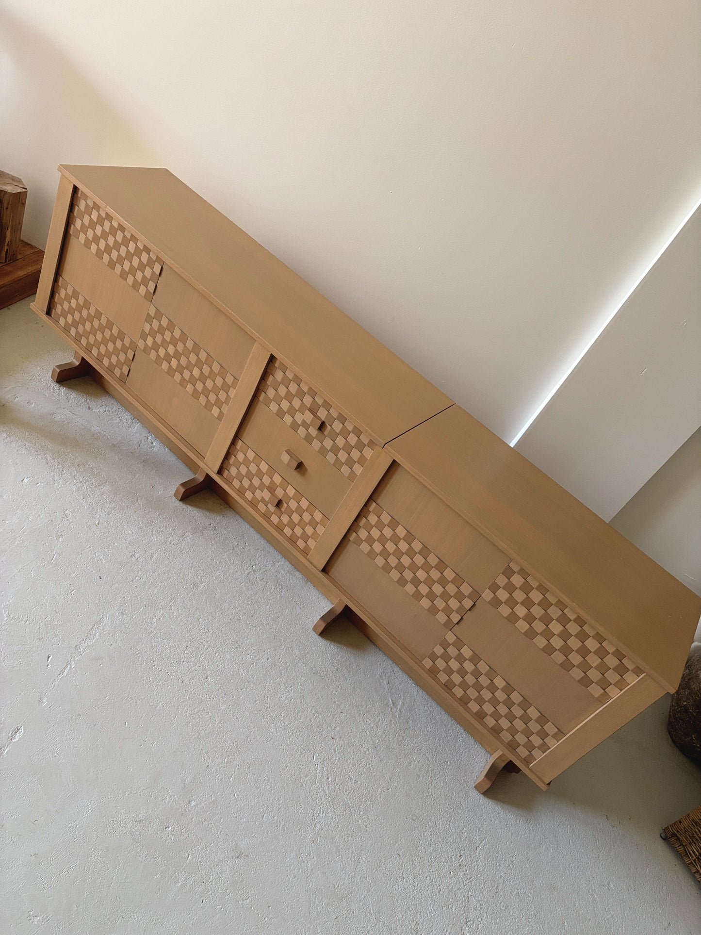 Custom 1980s Textured Sideboard