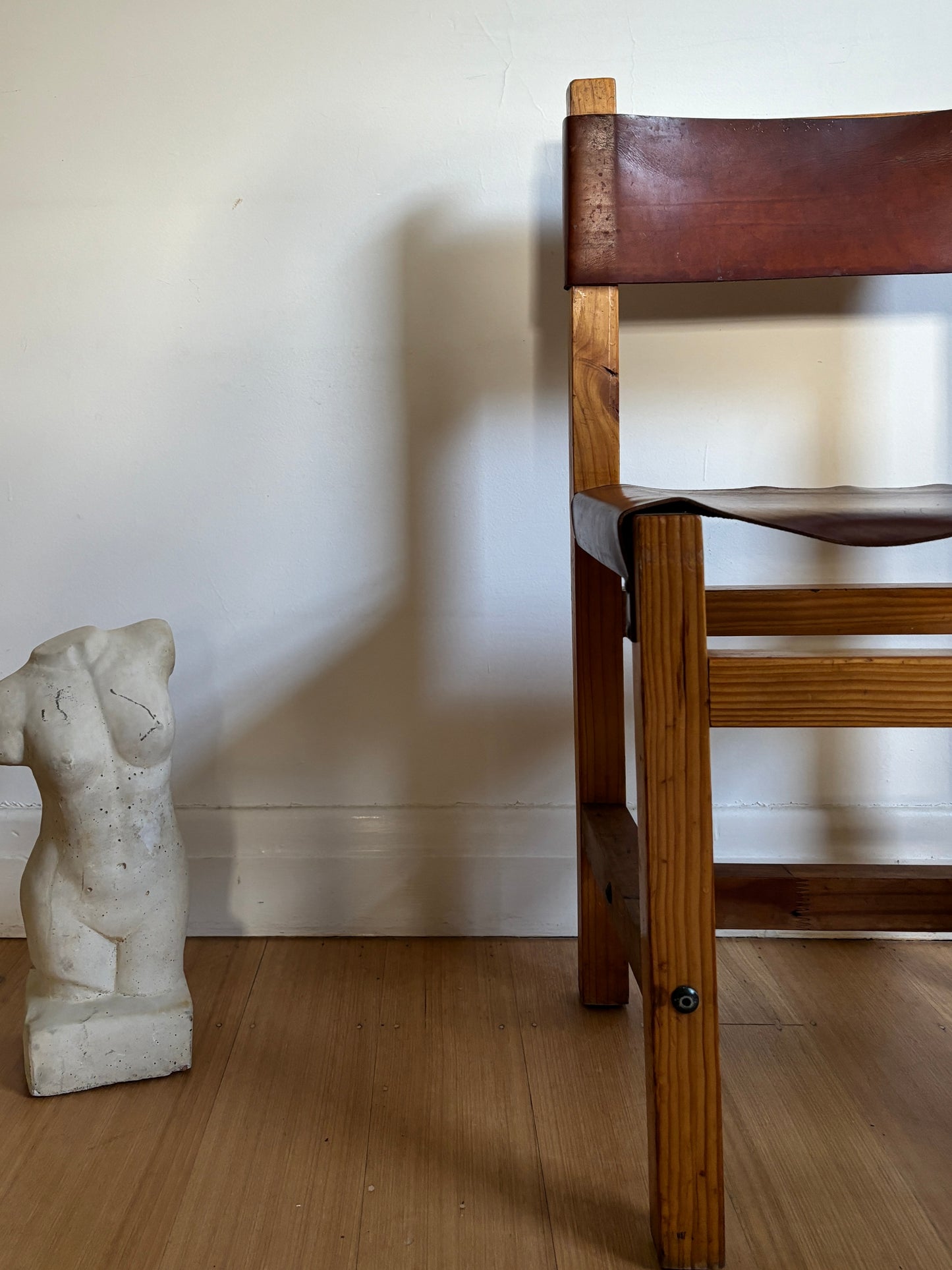 Brutalist Leather Dining Chairs