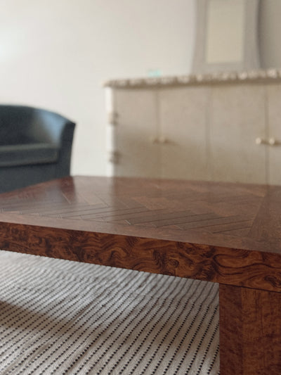 Burl Inlay Coffee Table