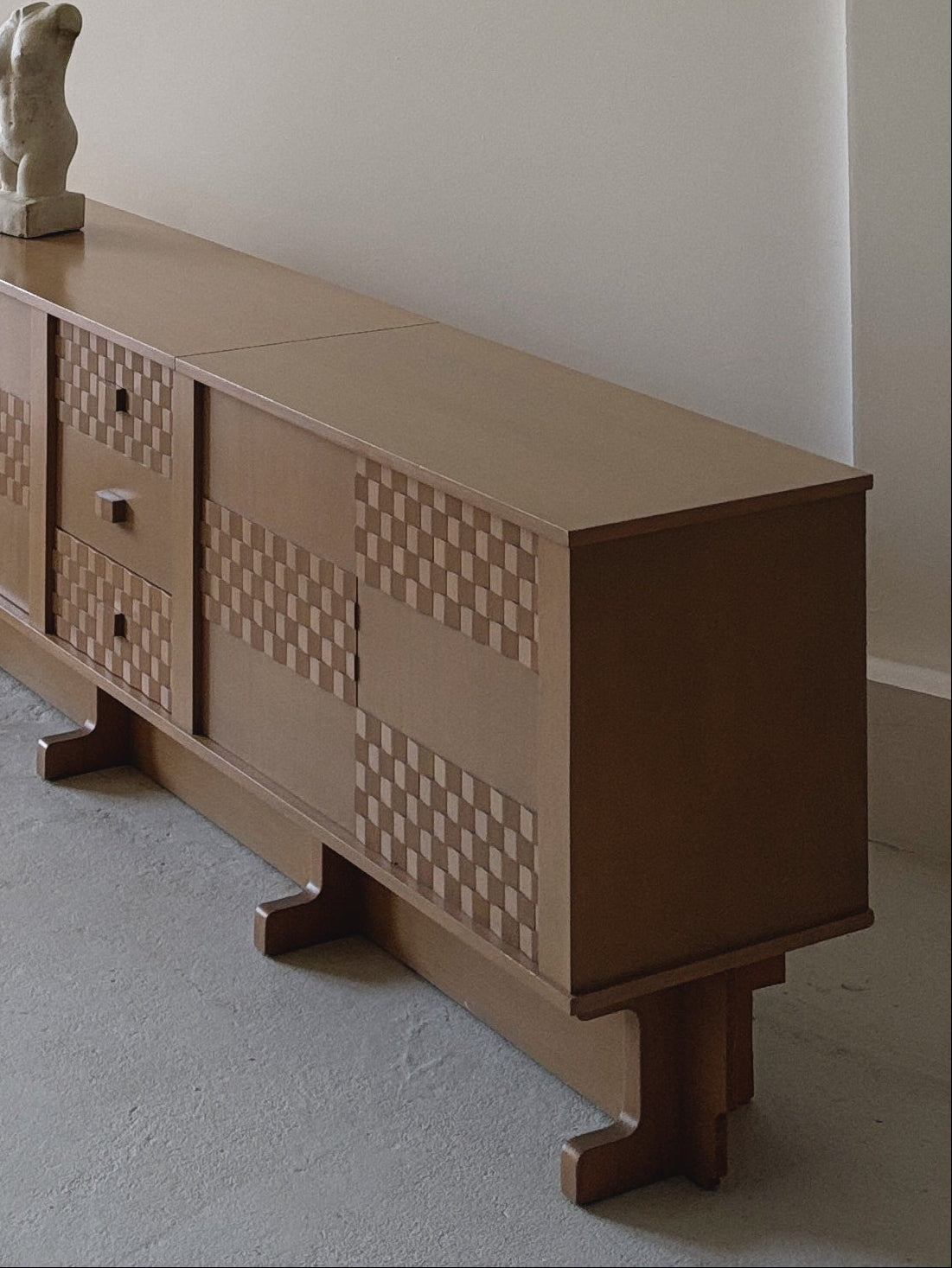 Custom 1980s Textured Sideboard