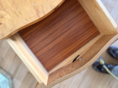 Wave Front Burl Bedside Tables