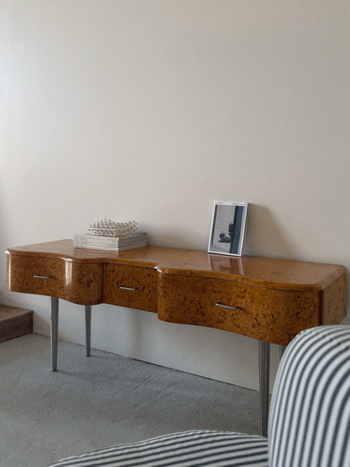 Longline Burl Console Table