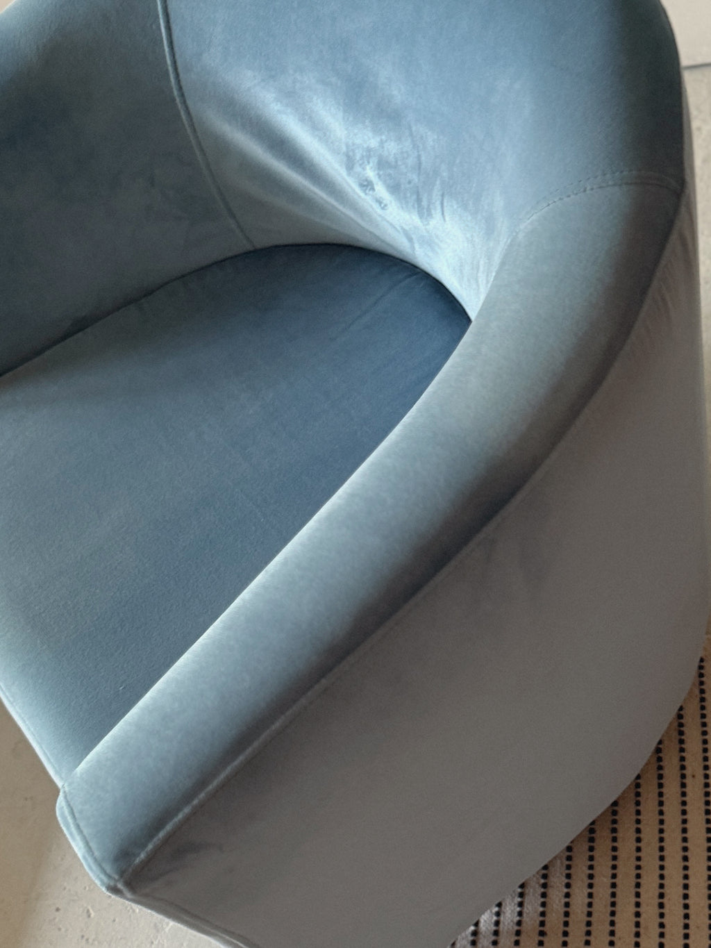 Blue Velvet Armchair