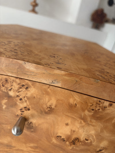 Curvy Burl Bedside Tables