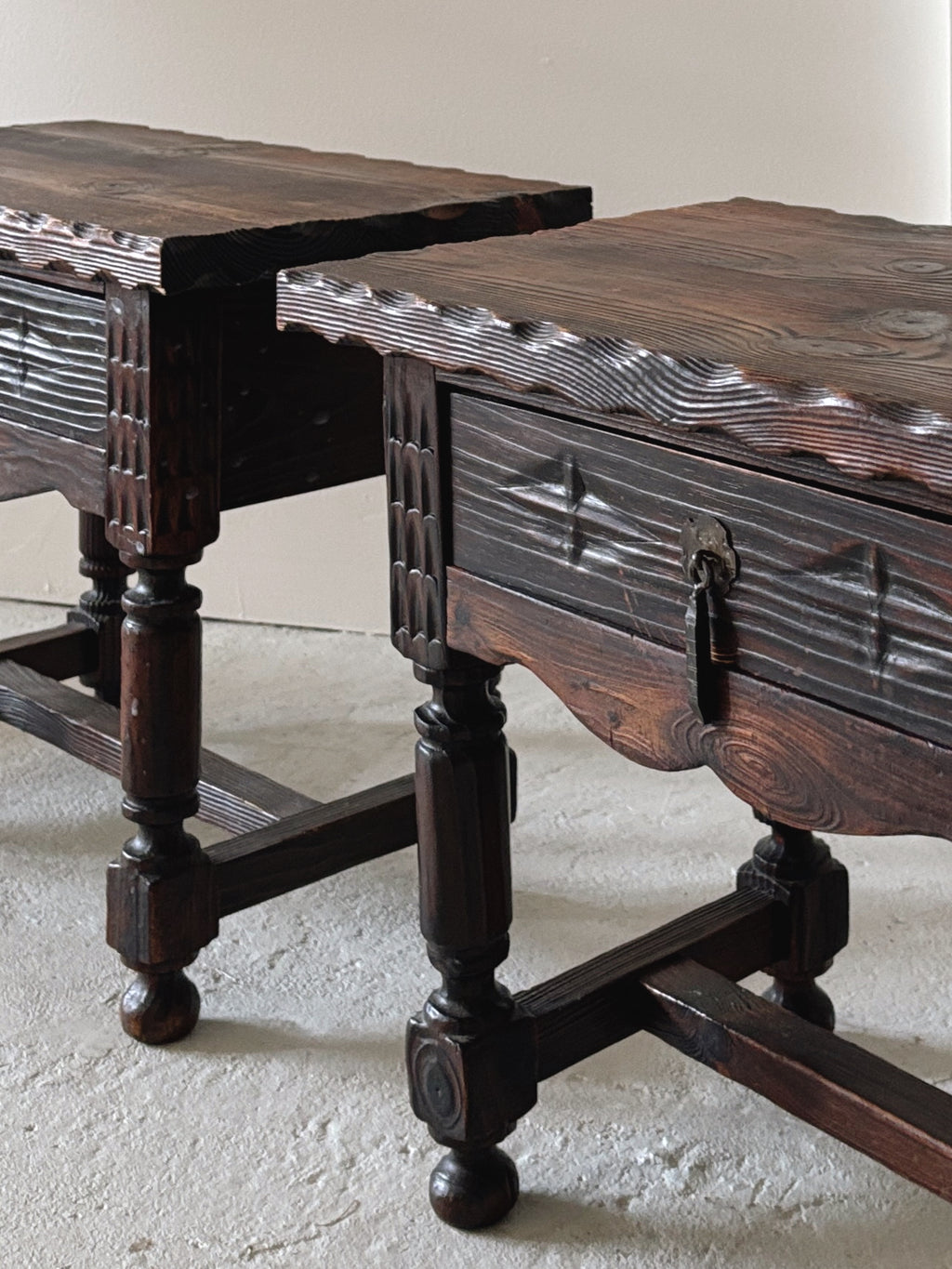 Spanish Brutalist Bedside Tables