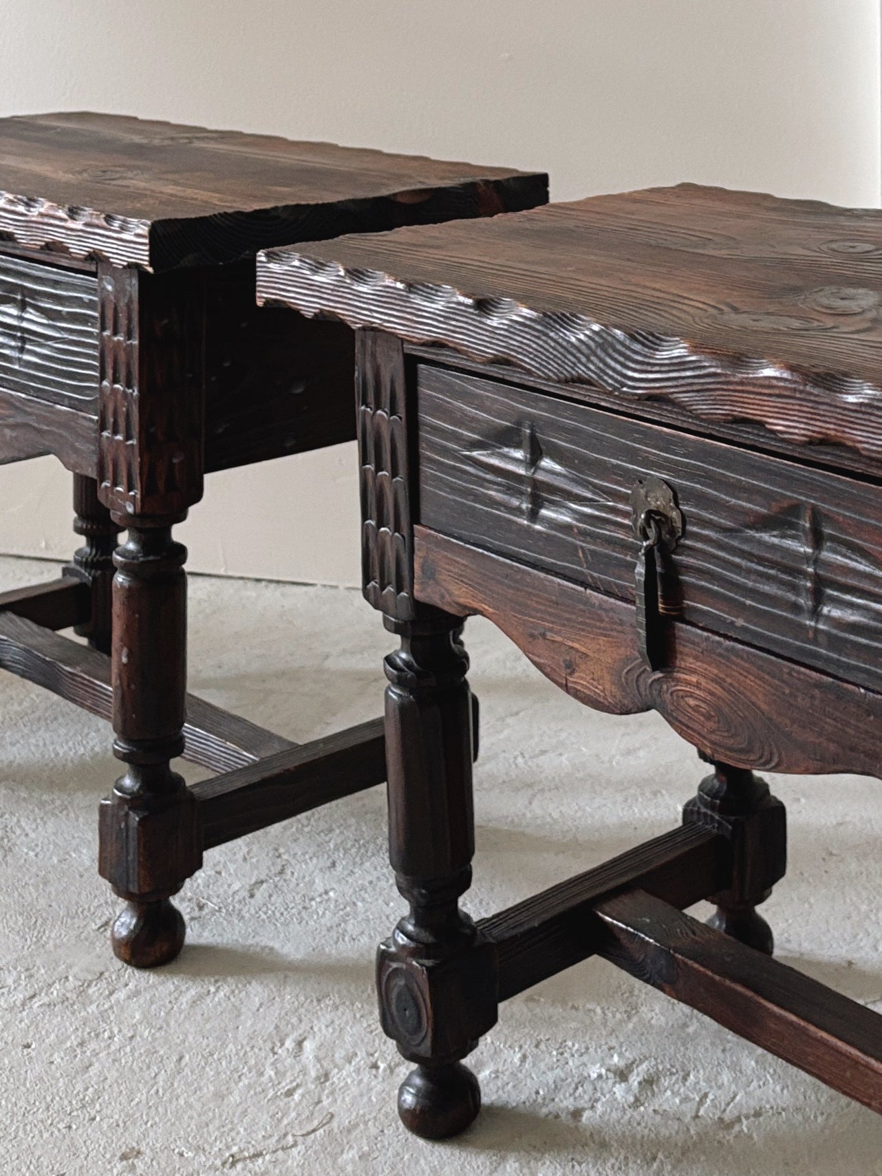 Spanish Brutalist Bedside Tables