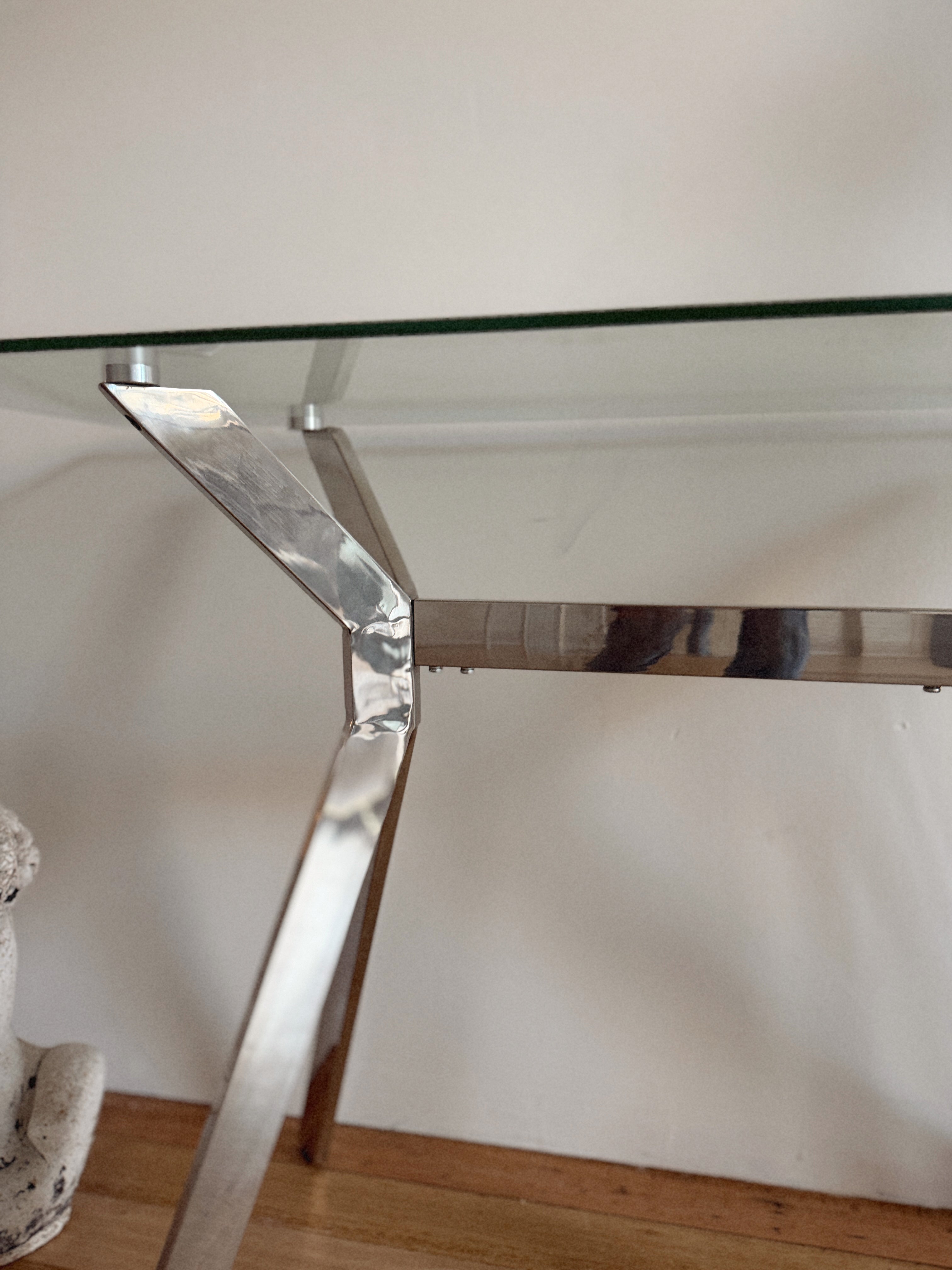 Glass + Chrome Desk/Table