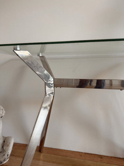Glass + Chrome Desk/Table