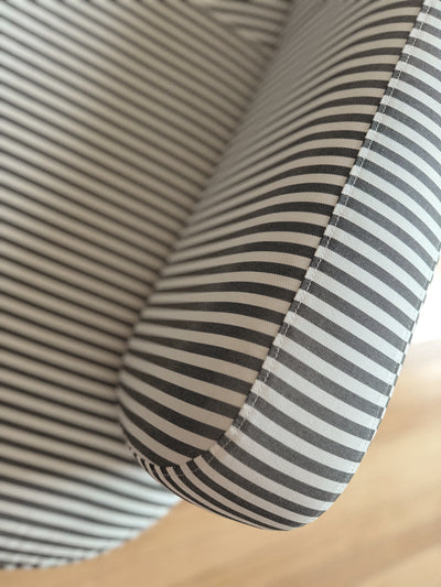 Custom Chrome + Stripe Curve Sofa