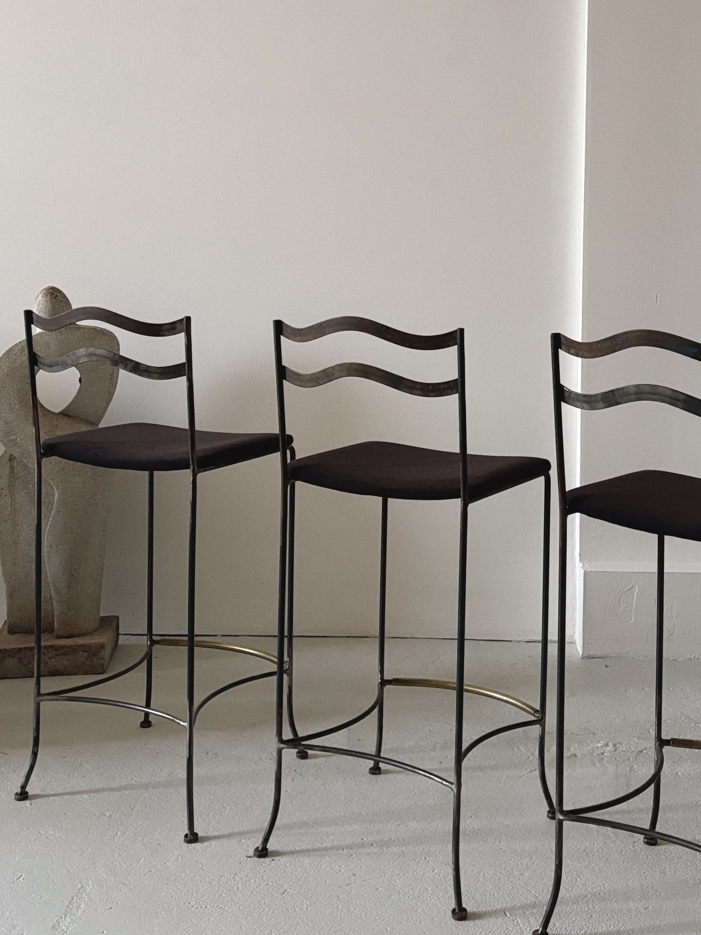 Set of 3 Wavy Stools