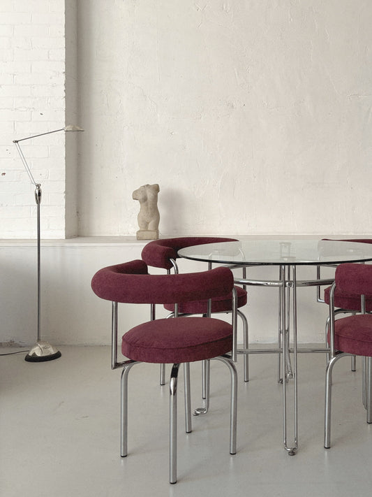Chrome + Glass Table