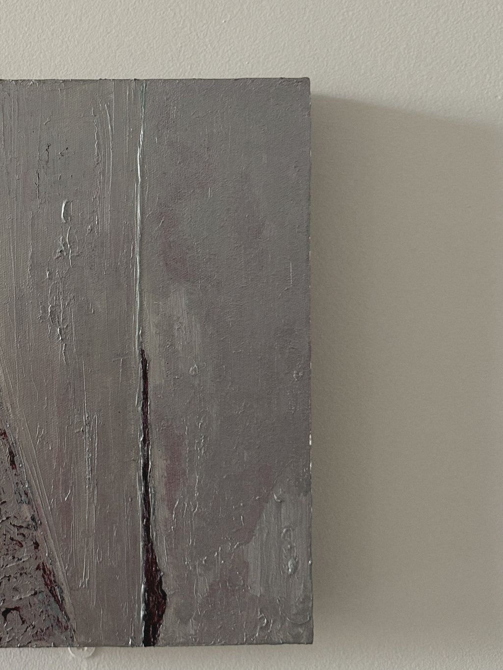 2000s Silver Painting on Canvas
