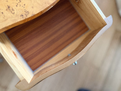 Wave Front Burl Bedside Tables
