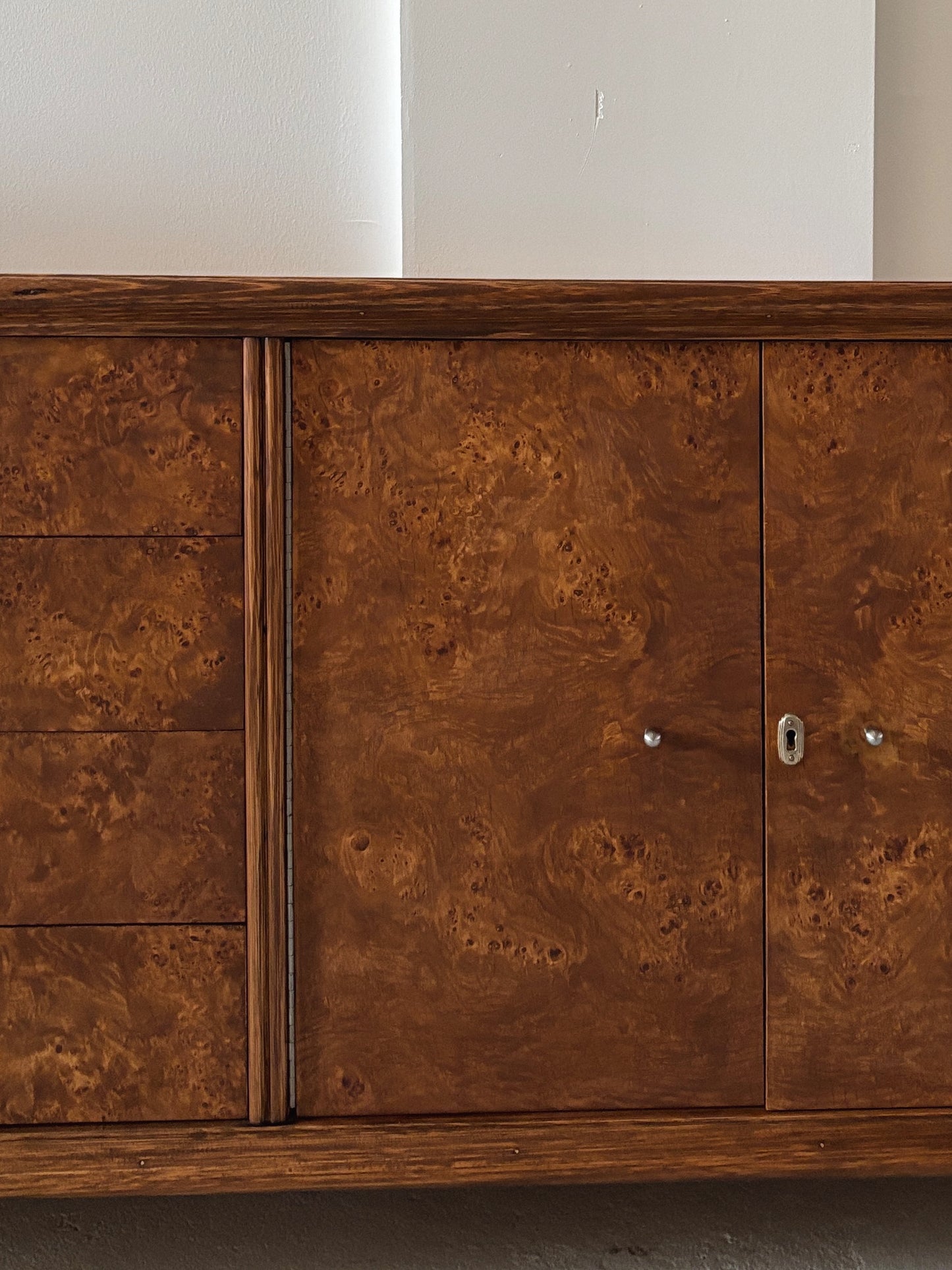 Mid Century Burl Sideboard