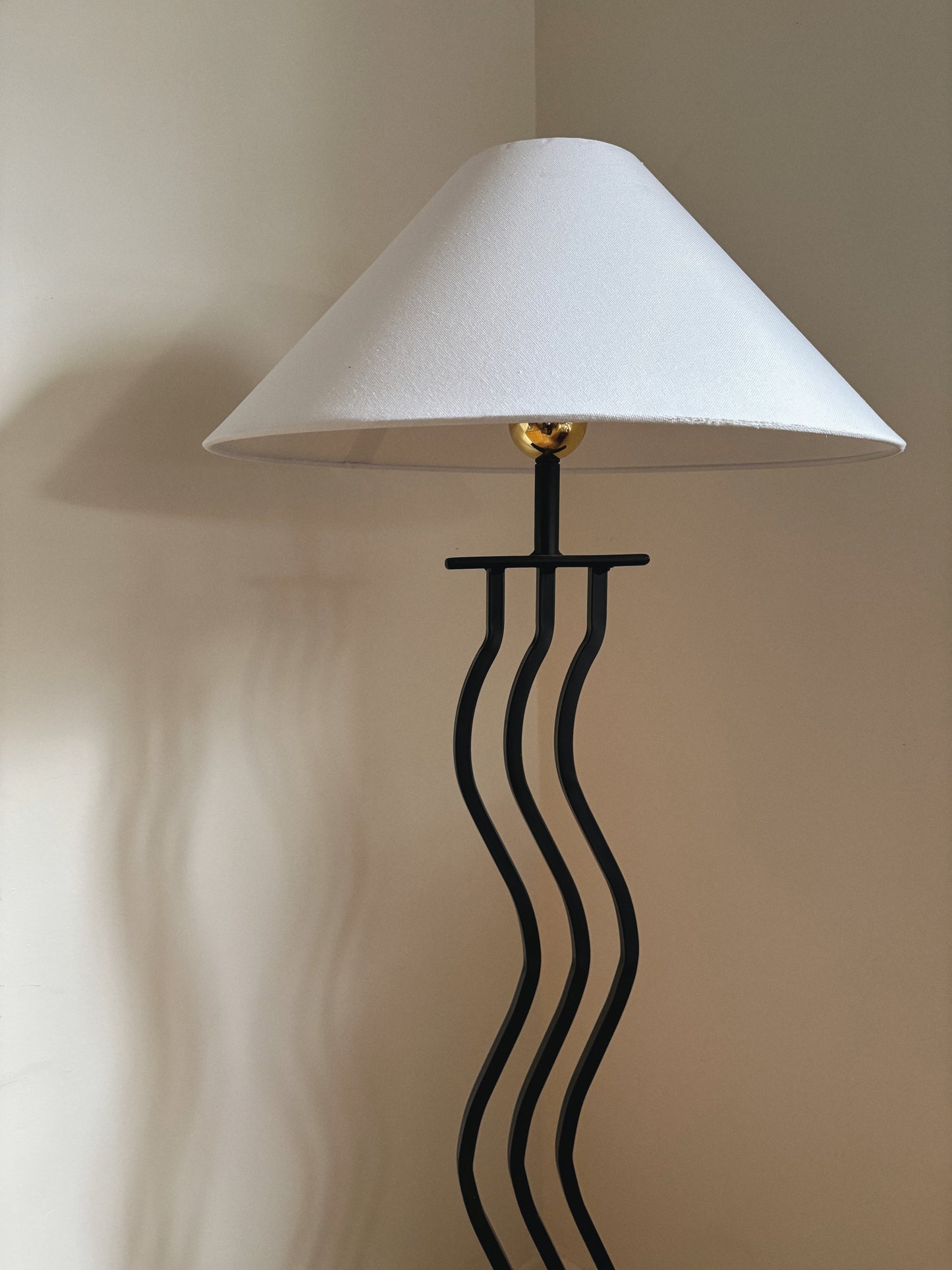 1980s Triple Wiggle Floor Lamp