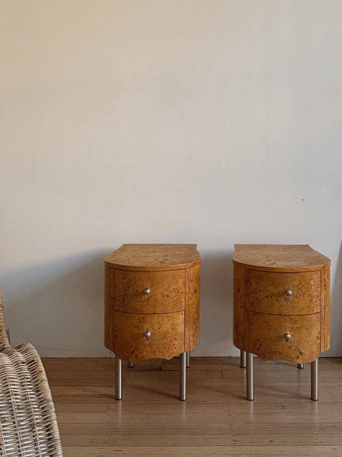Bespoke Burl Bedside Tables