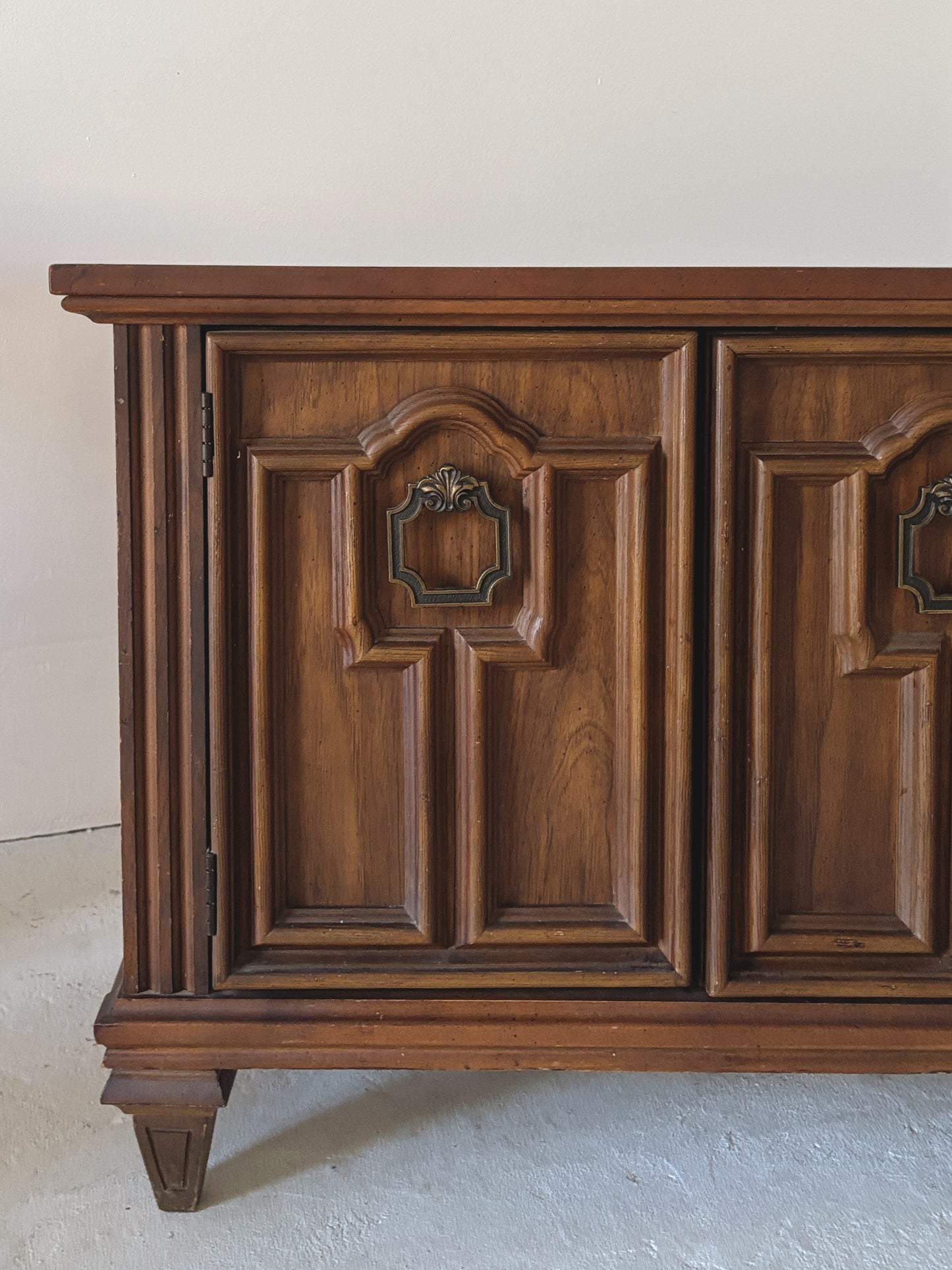 Detailed Brutalist Oak Sideboard