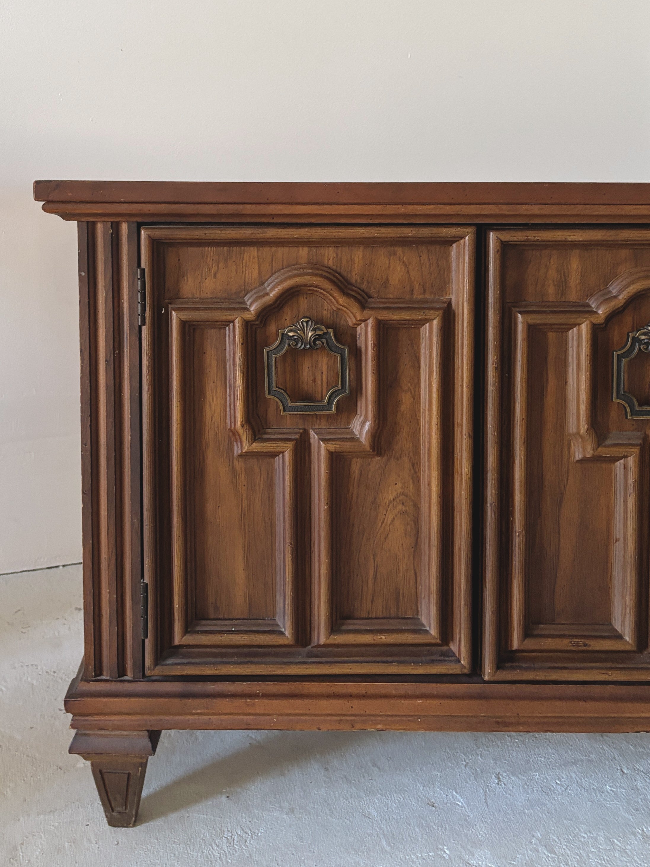 Detailed Brutalist Oak Sideboard