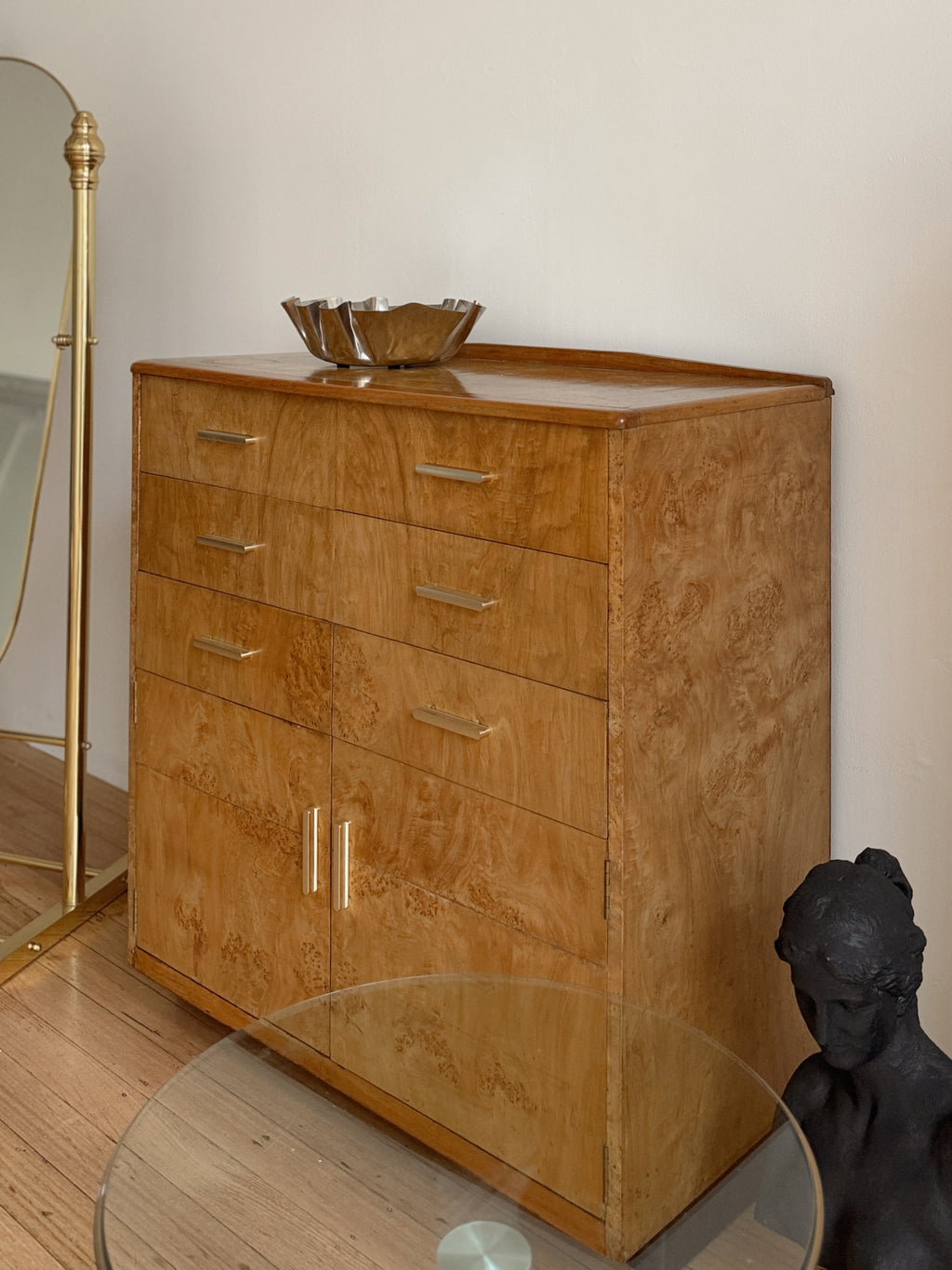 Tall Burl Sideboard
