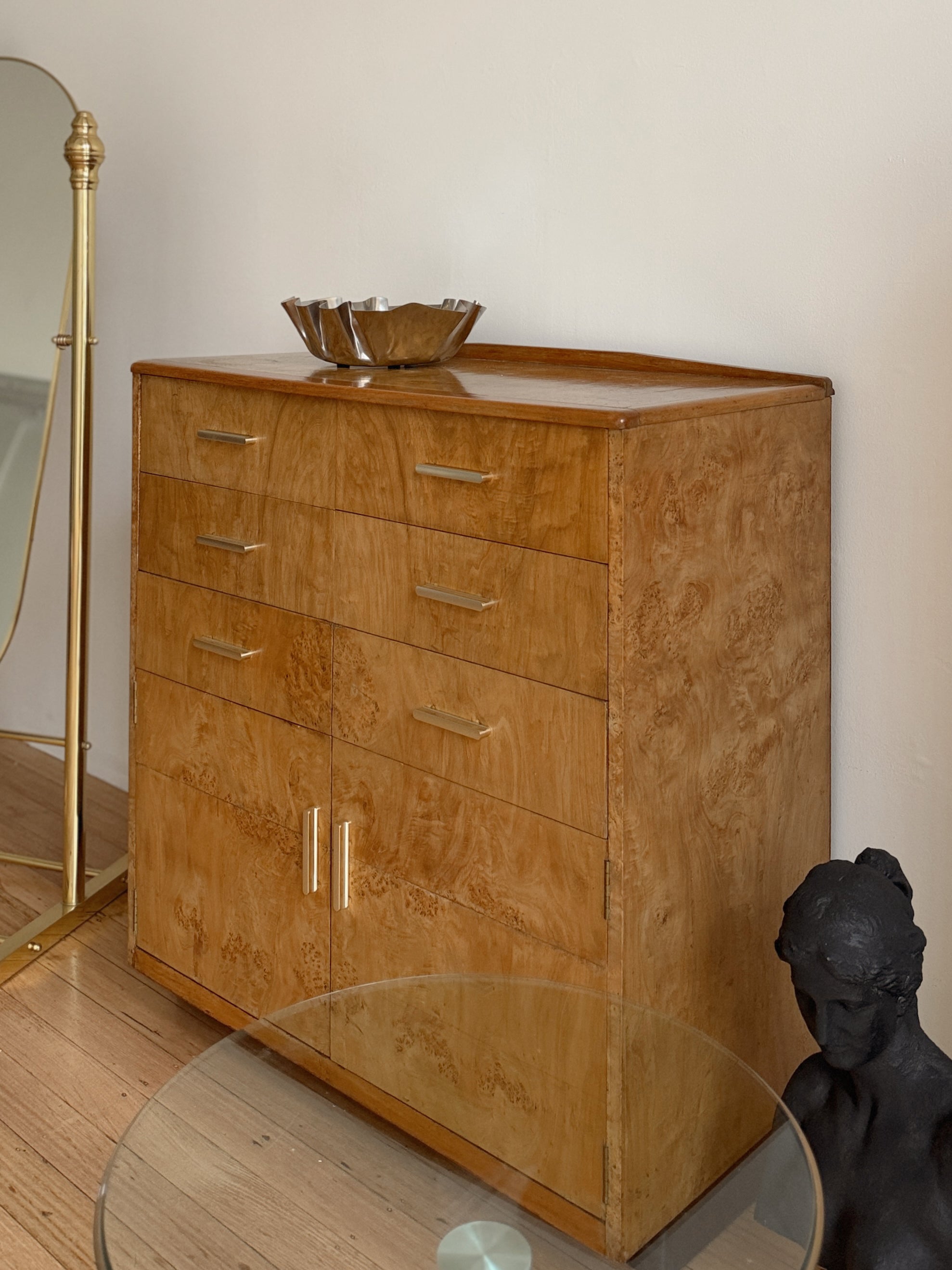 Tall Burl Sideboard