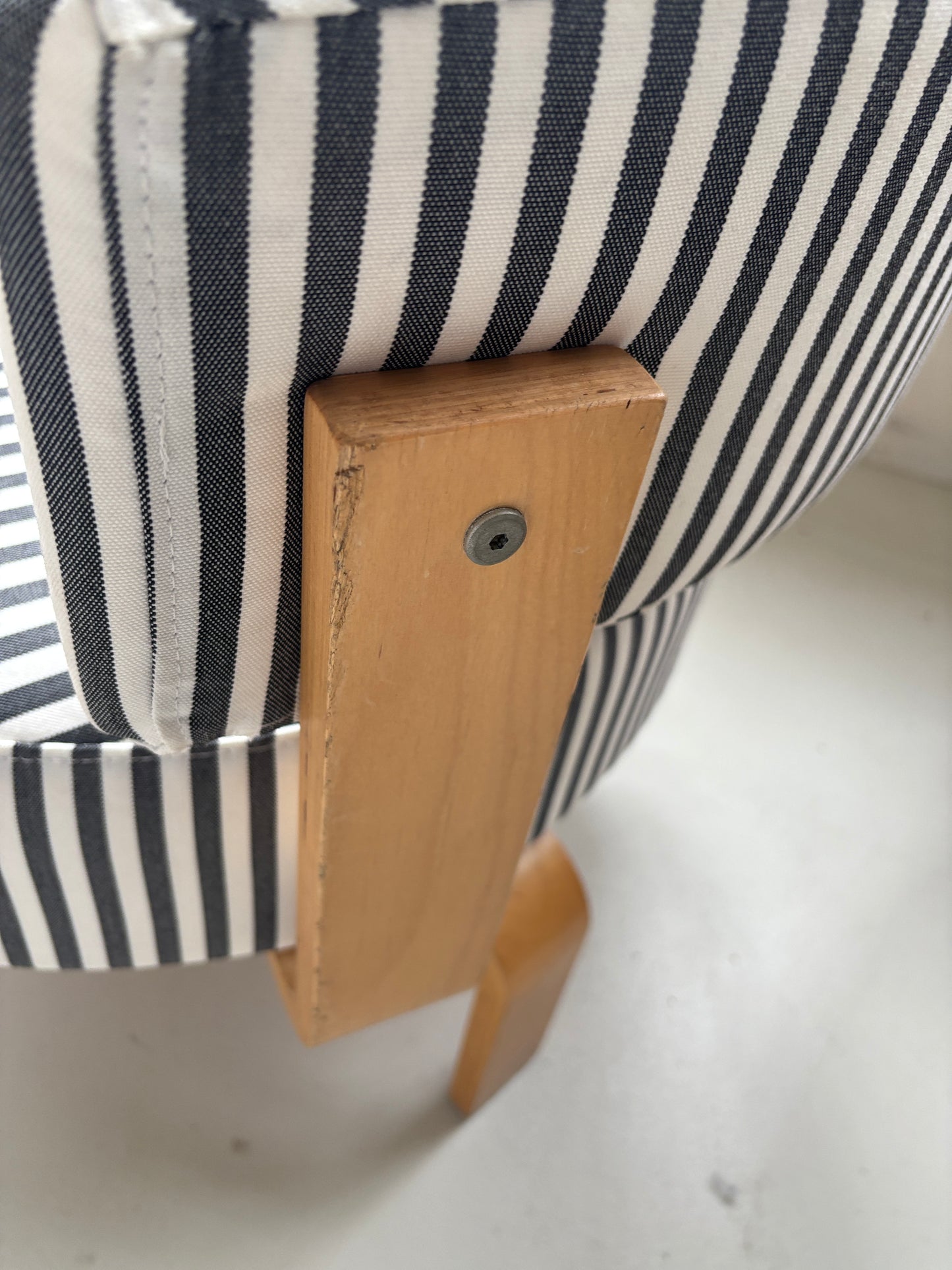 Vintage Ikea Swivel Chair in Stripe