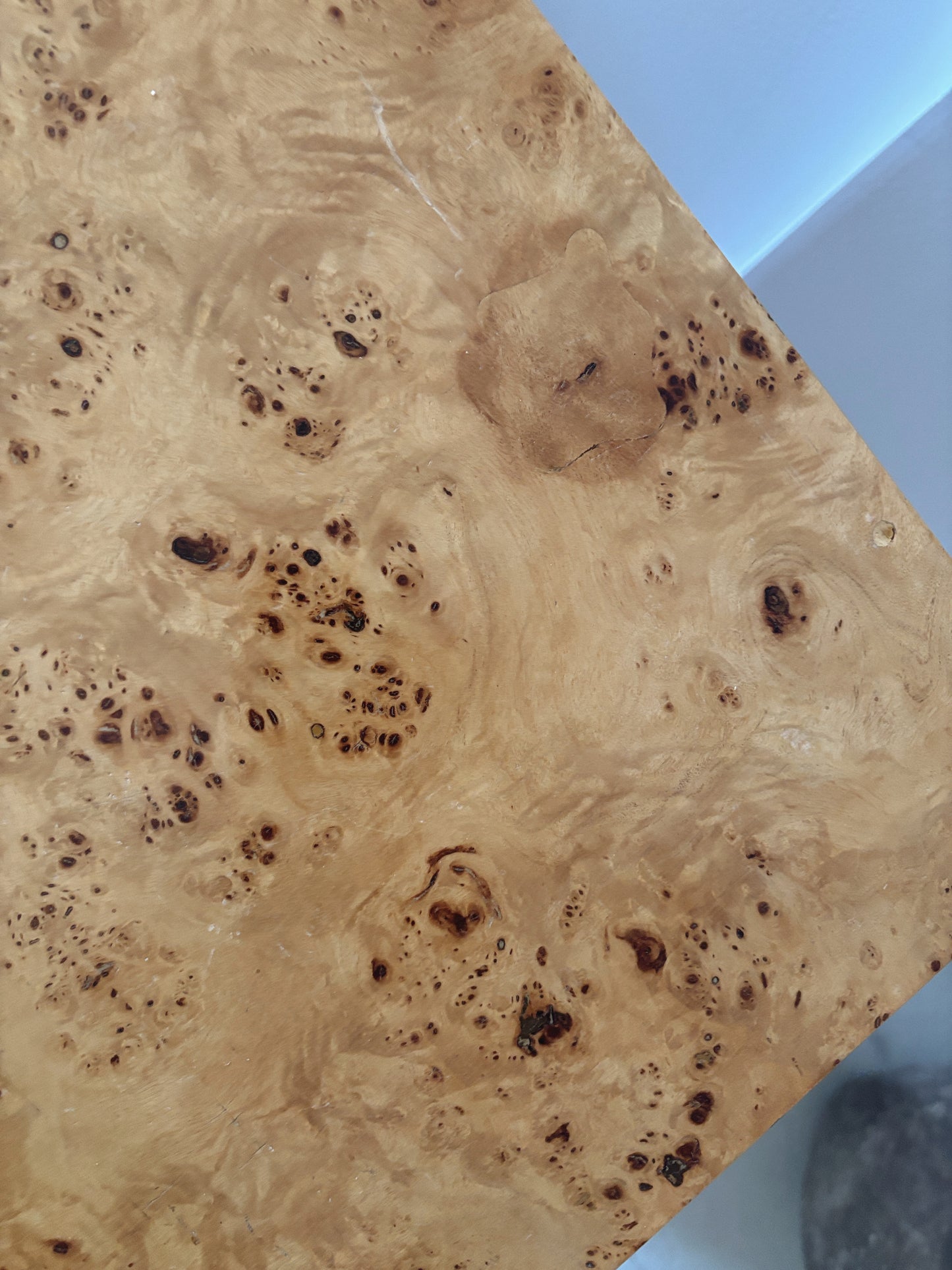 Curve Front Burl Drawers