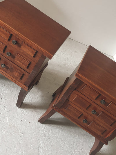 Set of 1970s Geometric Bedside Tables