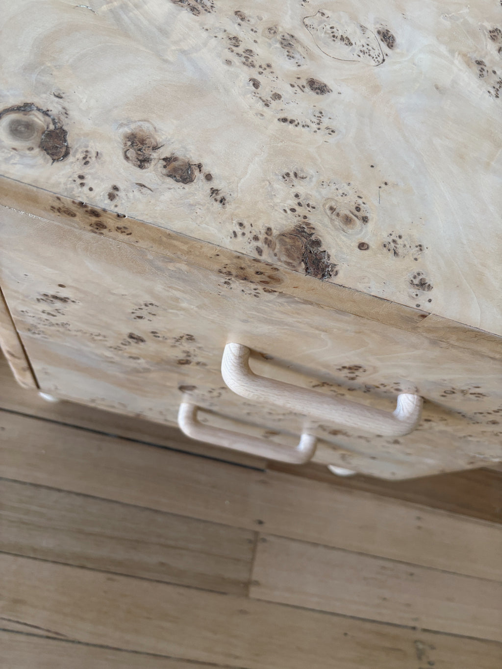 Light Burl bedside tables