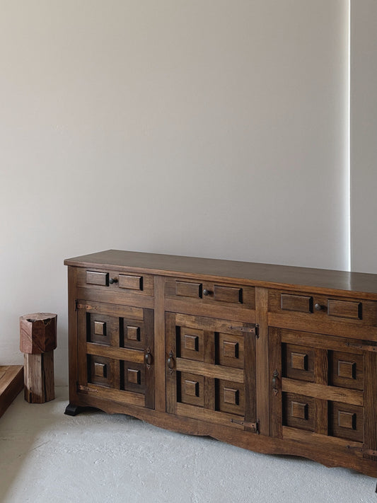 1970s Brutalist Walnut Sideboard