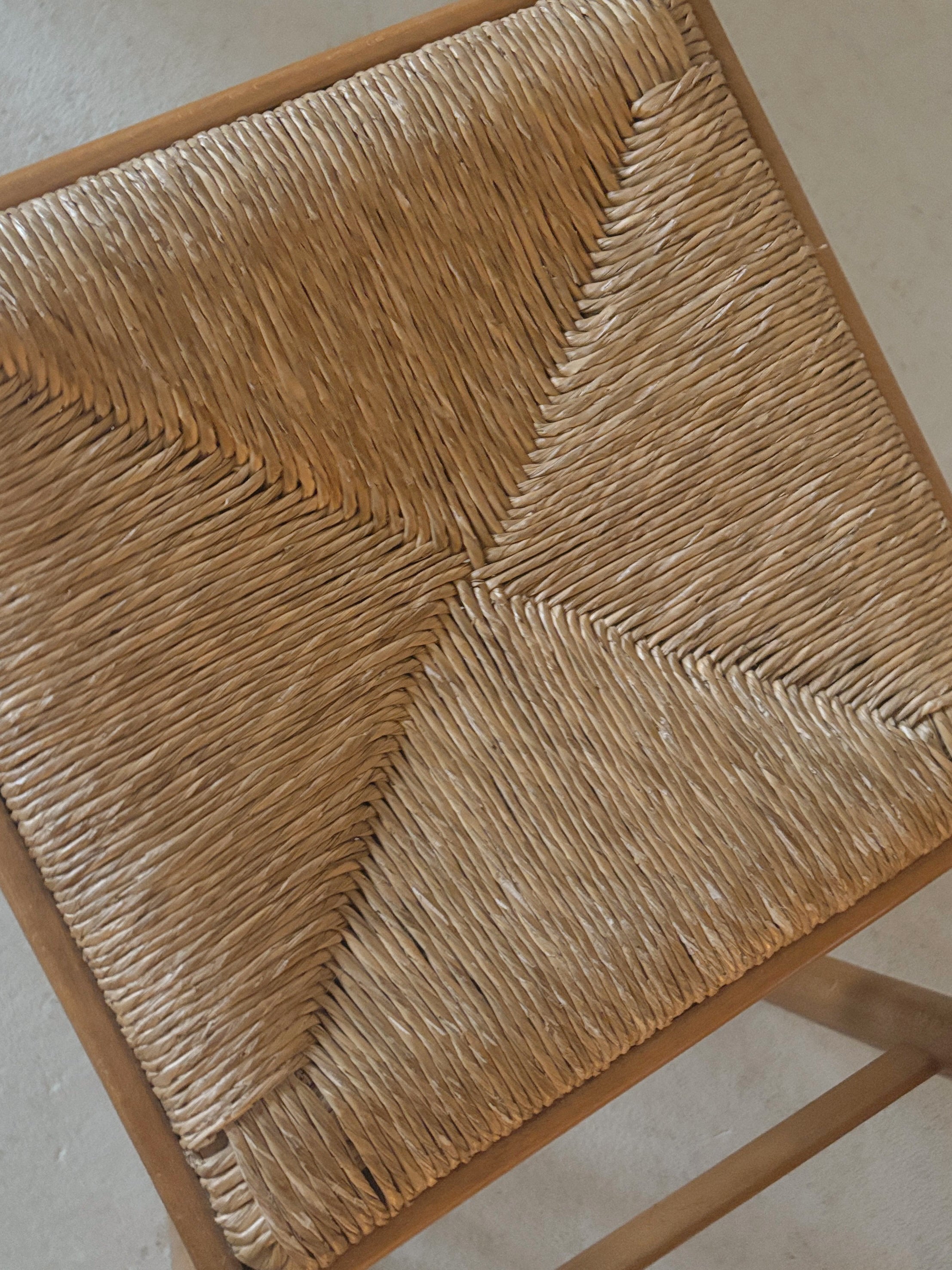 Italian Oak Rush Seat Chairs