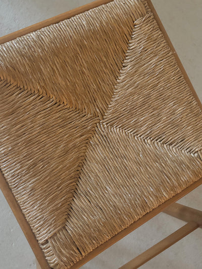 Italian Oak Rush Seat Chairs