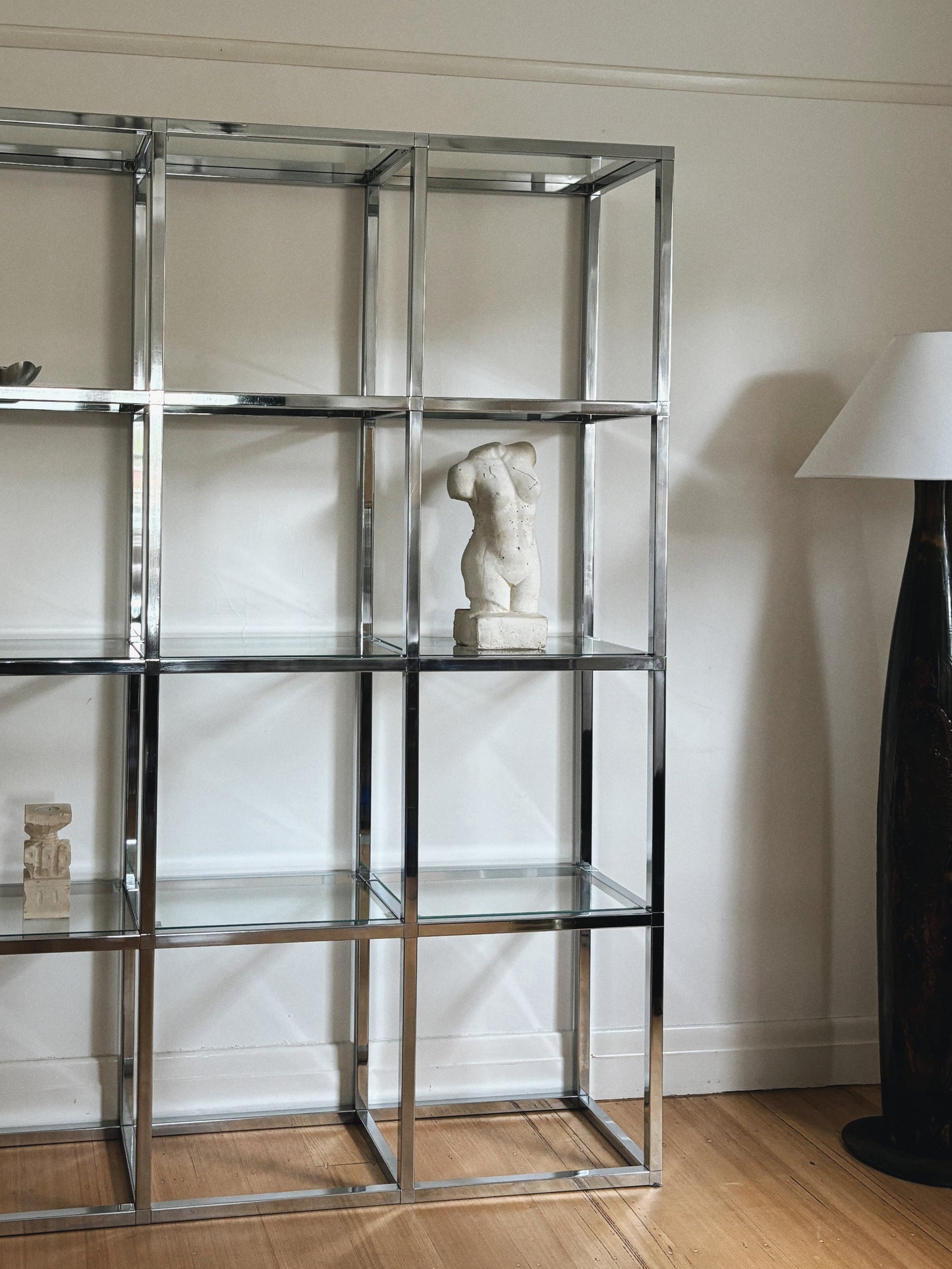 1990s Chrome Shelving Unit