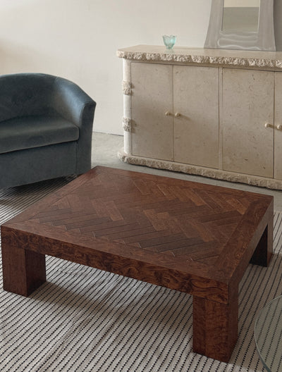 Burl Inlay Coffee Table