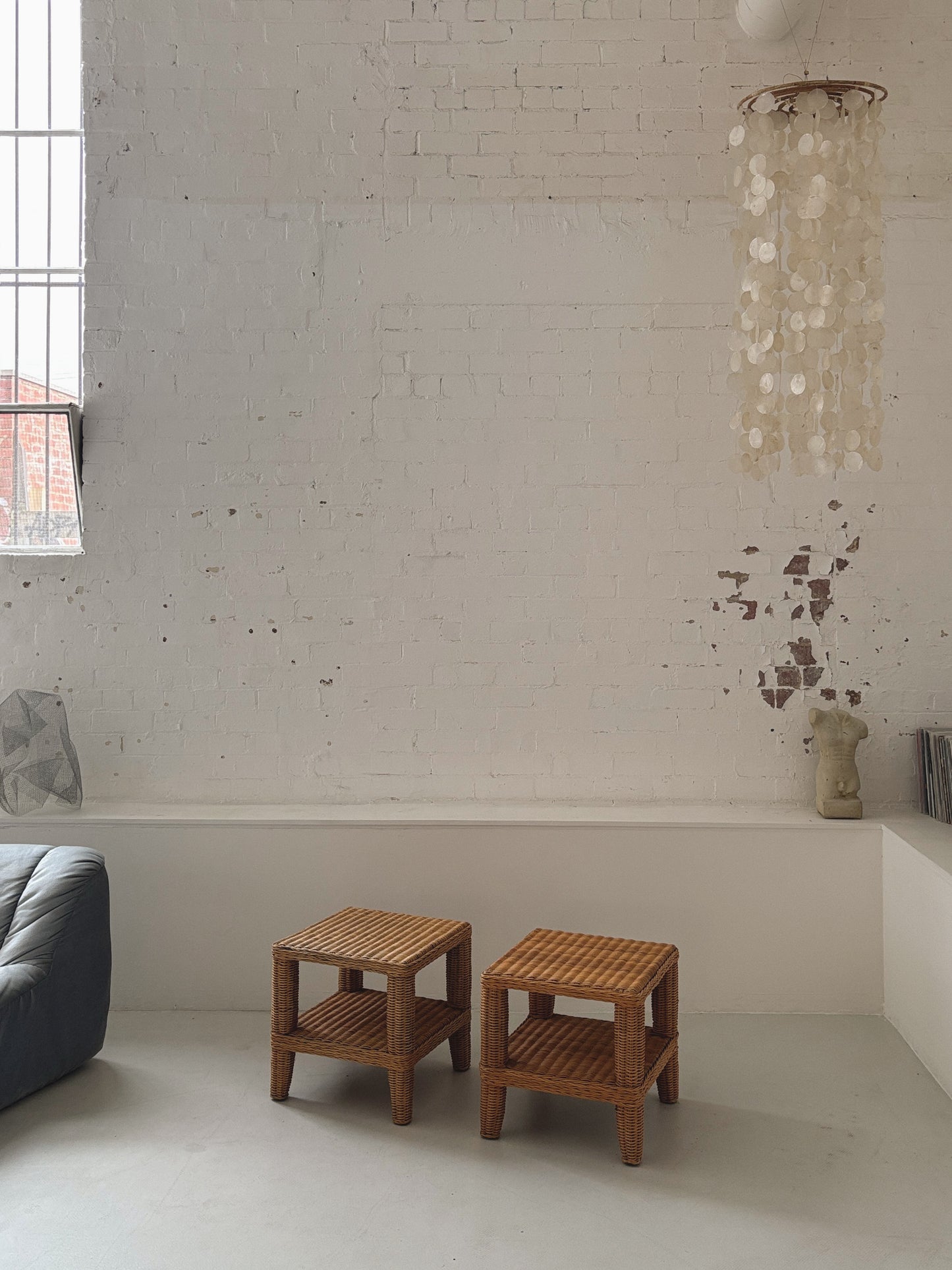 Pair of Rattan Bedside Tables