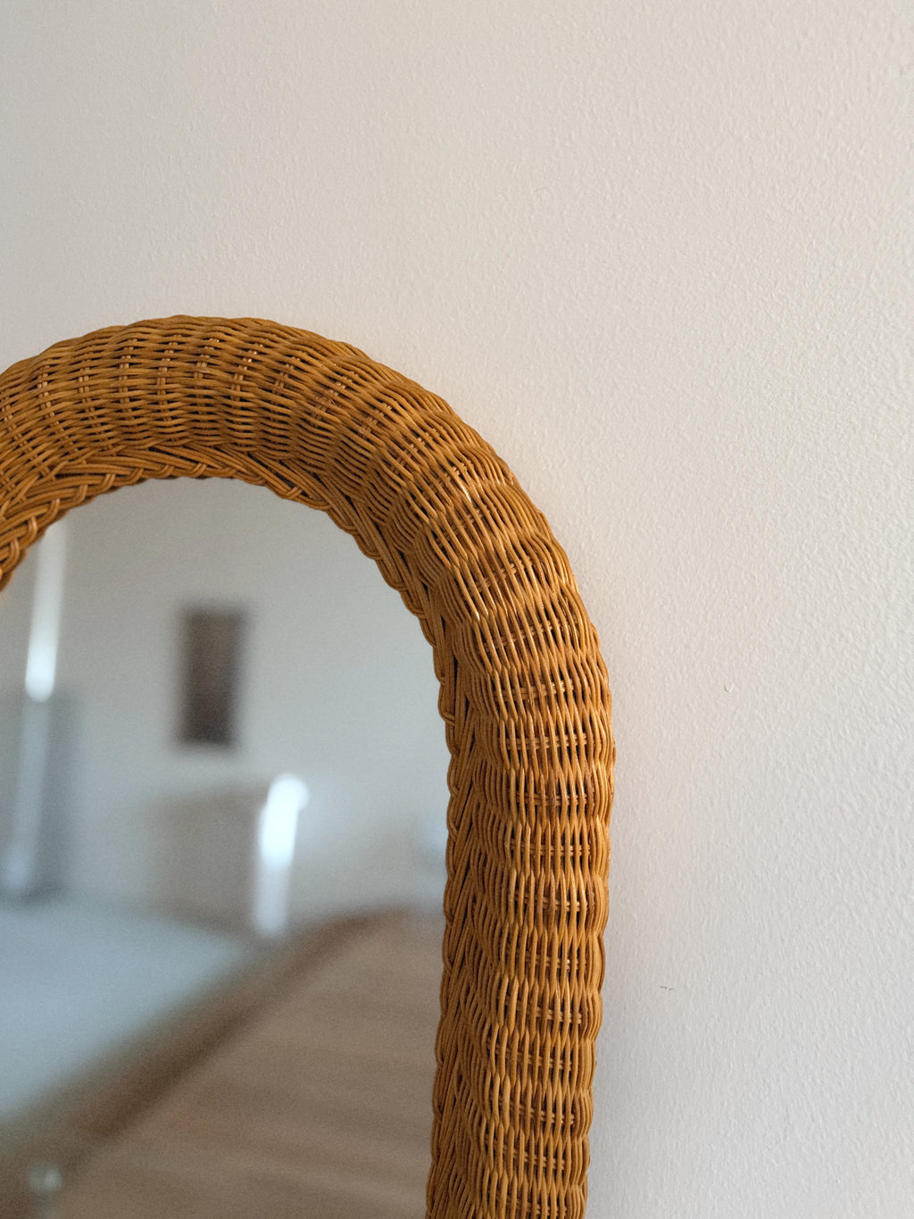 1970s Rattan Arch Mirror