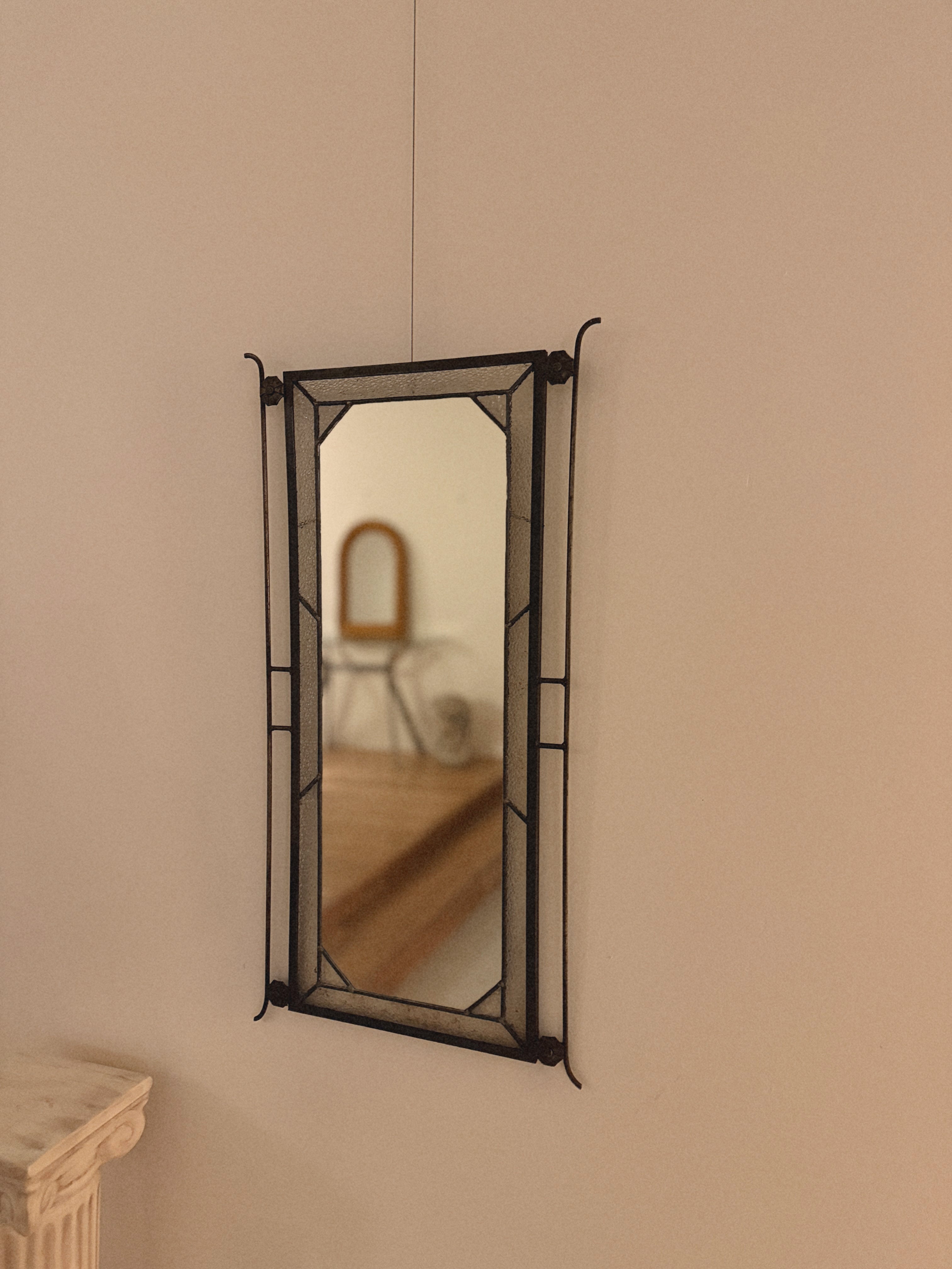 Art Deco Leadlight Mirror