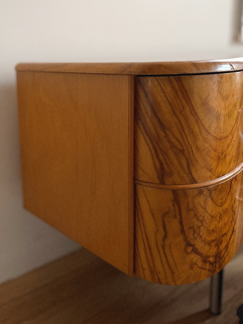 Walnut Burr Low Sideboard