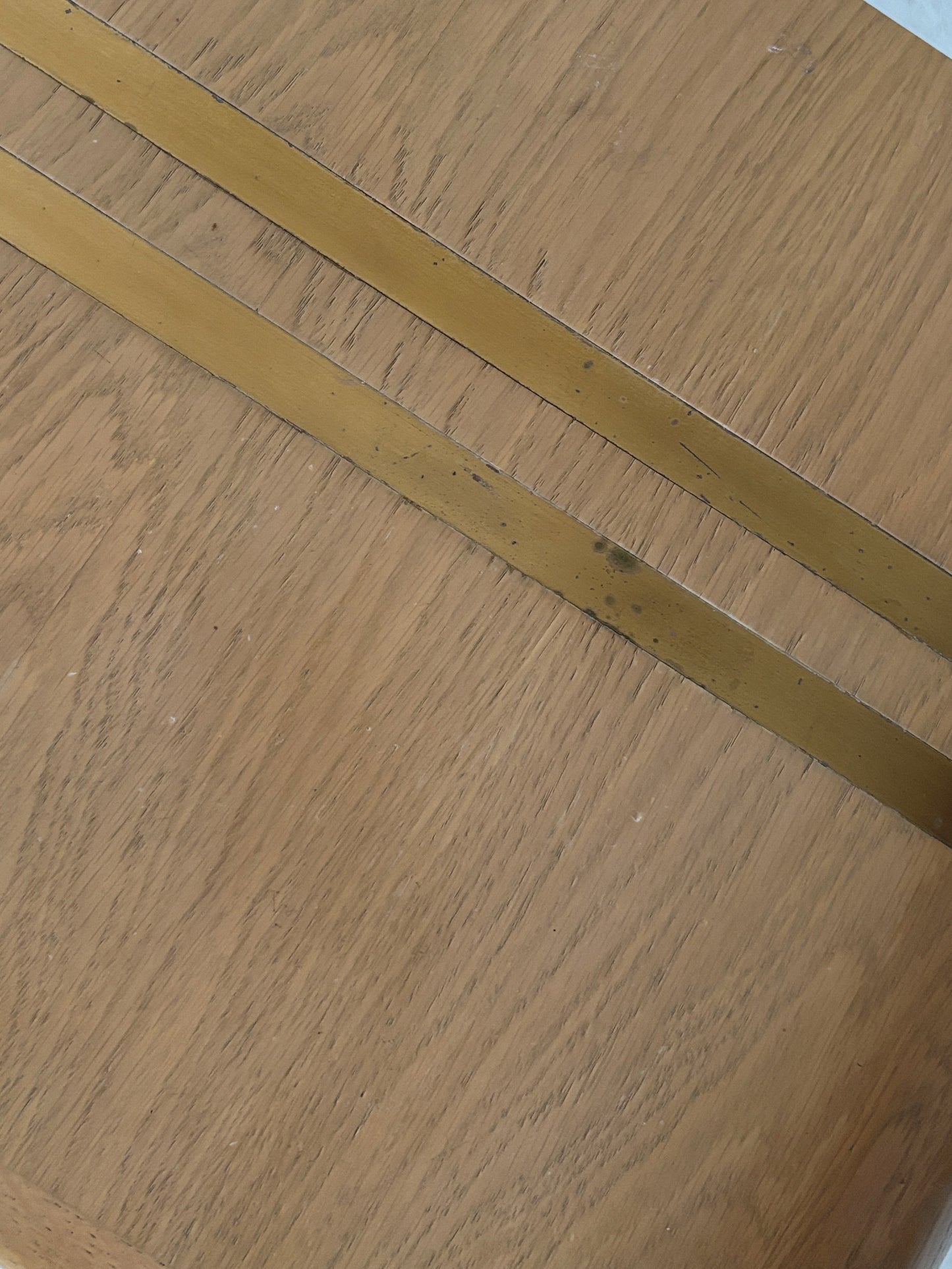 Custom 1980s Brass Inlay Desk + Stool