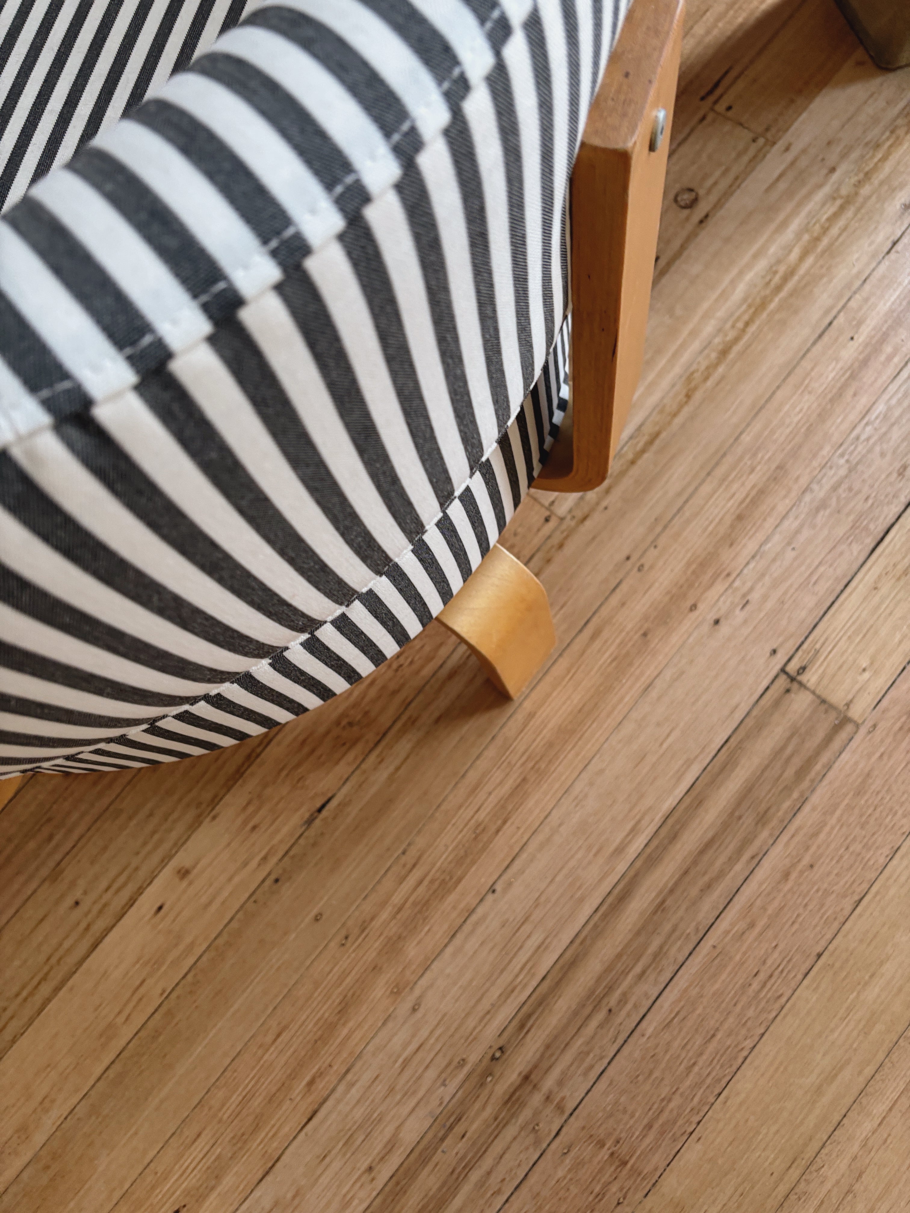 Vintage Ikea Swivel Chair in Stripe