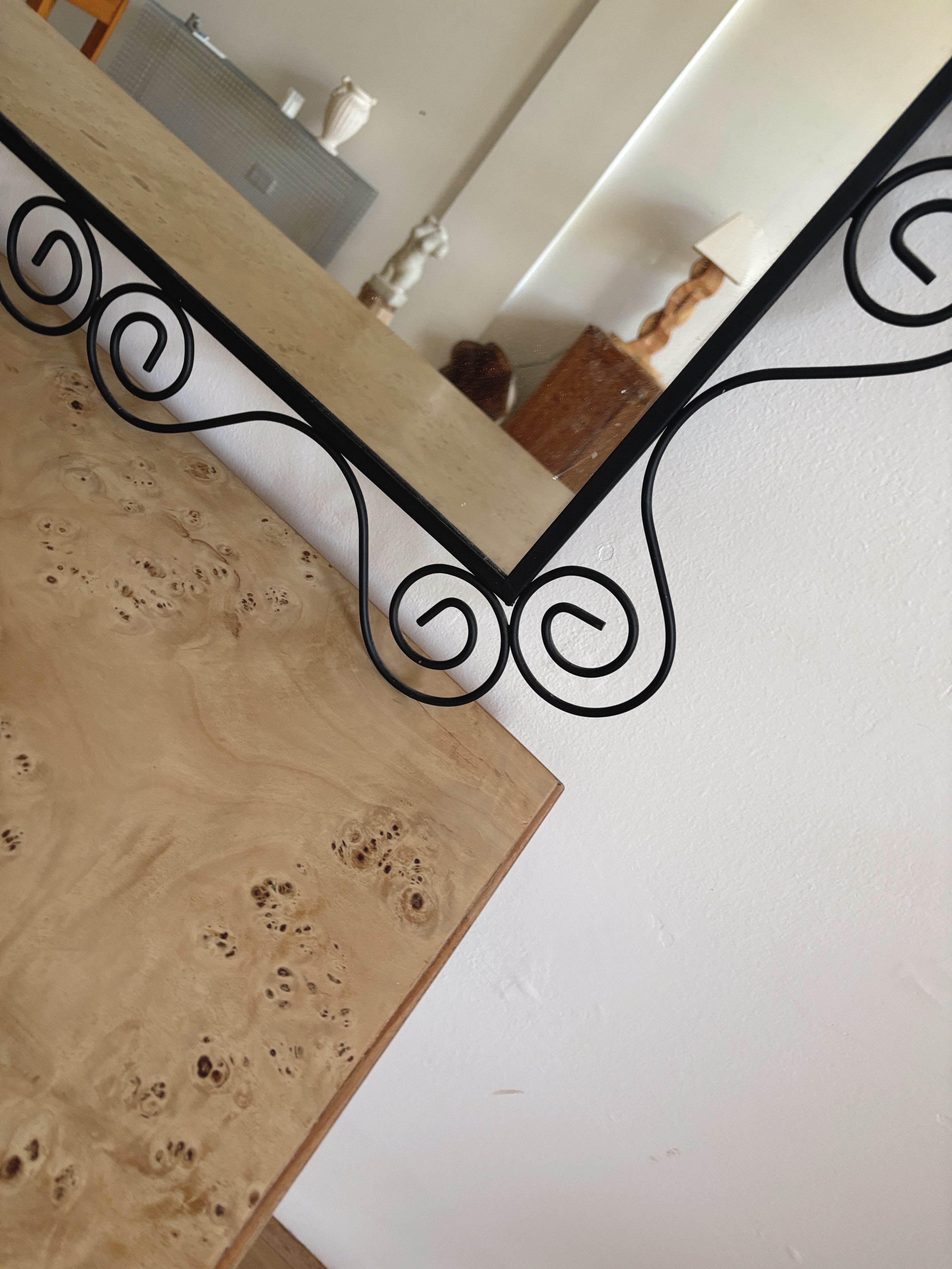 Black Spiral Mirror