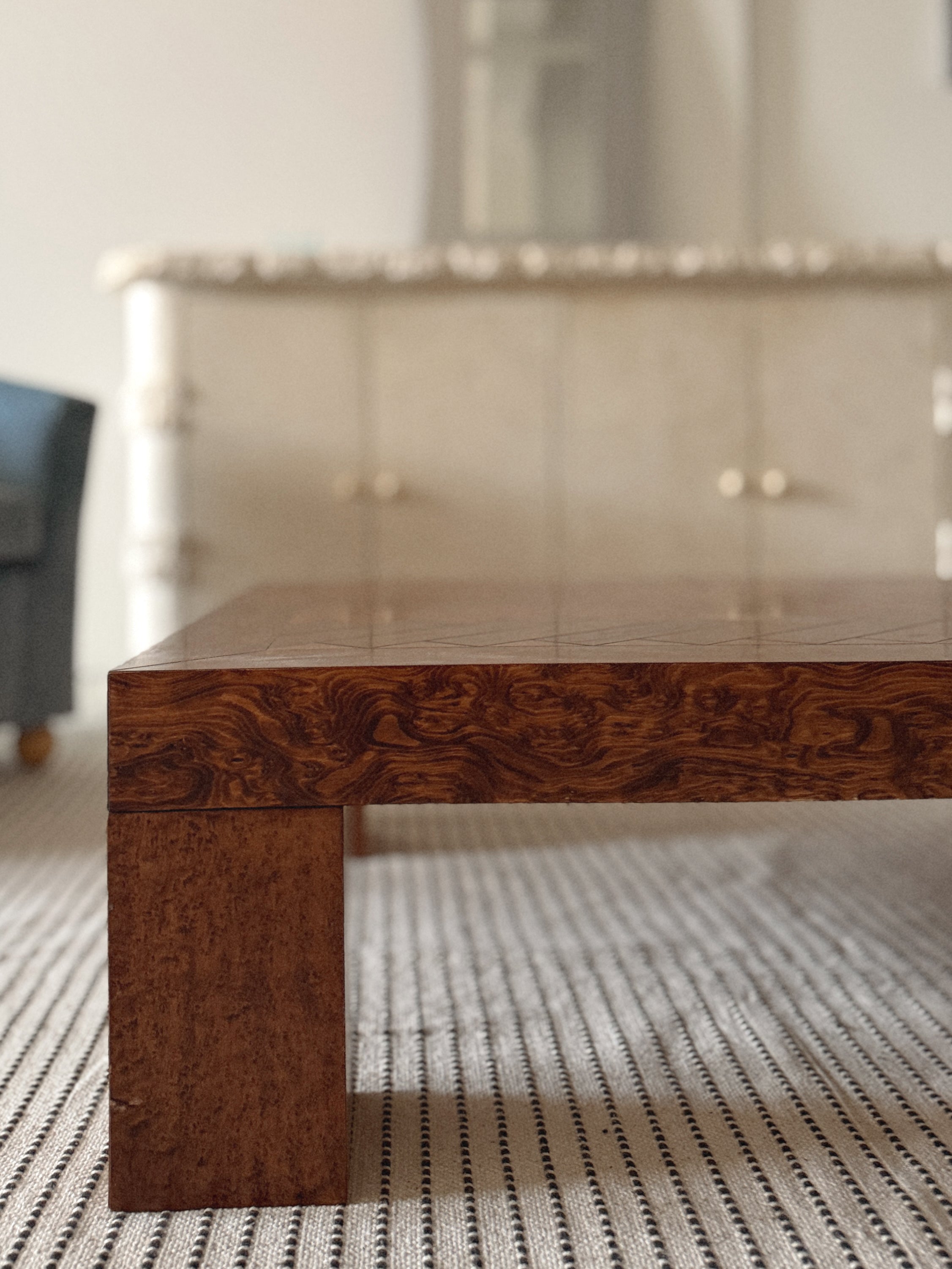Burl Inlay Coffee Table