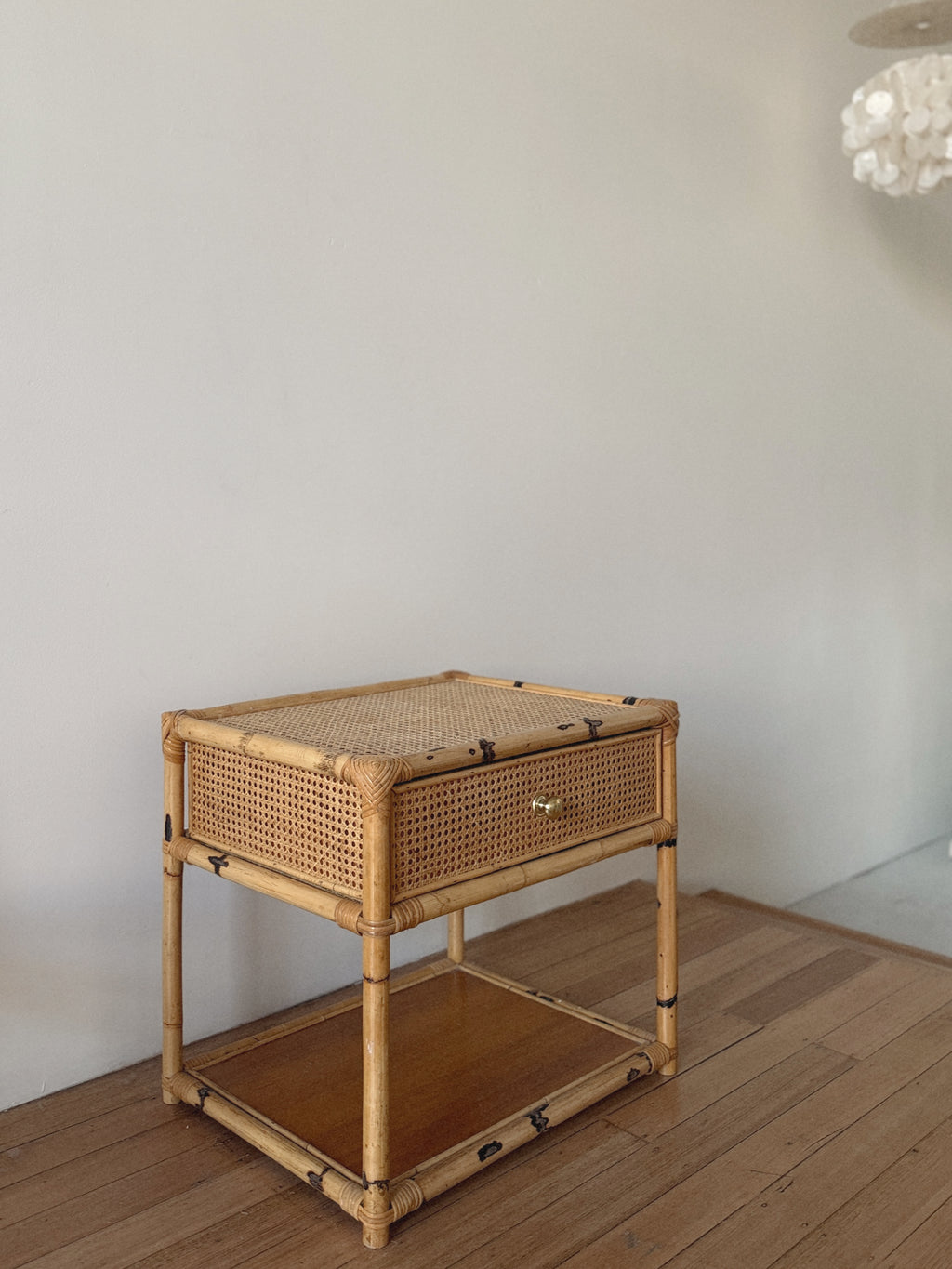 Vintage Rattan Side Tables