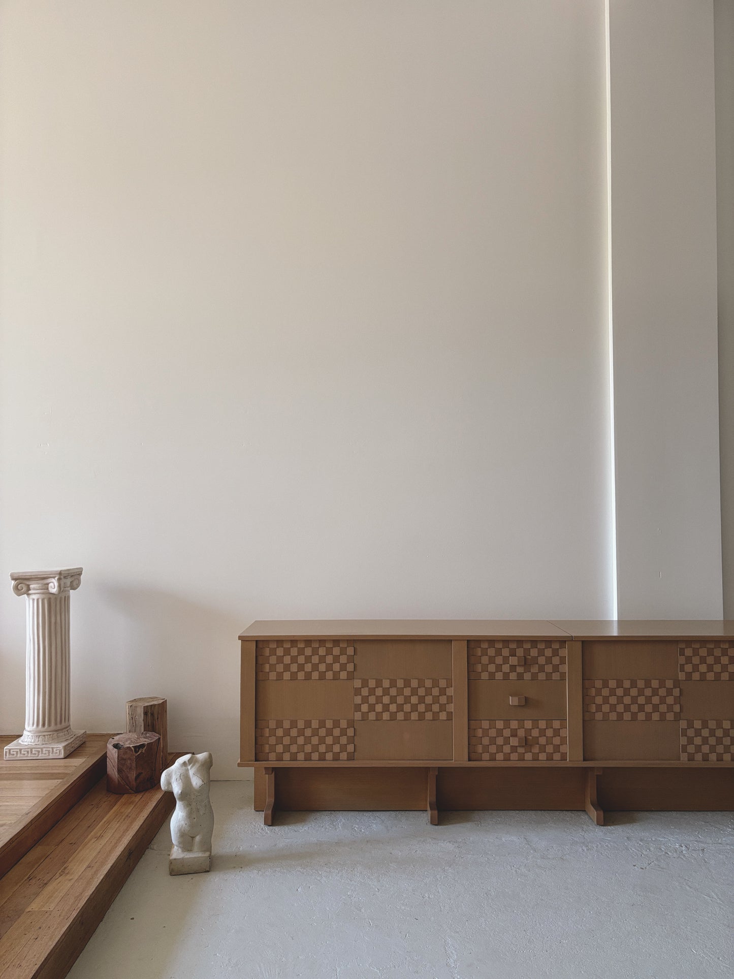 Custom 1980s Textured Sideboard